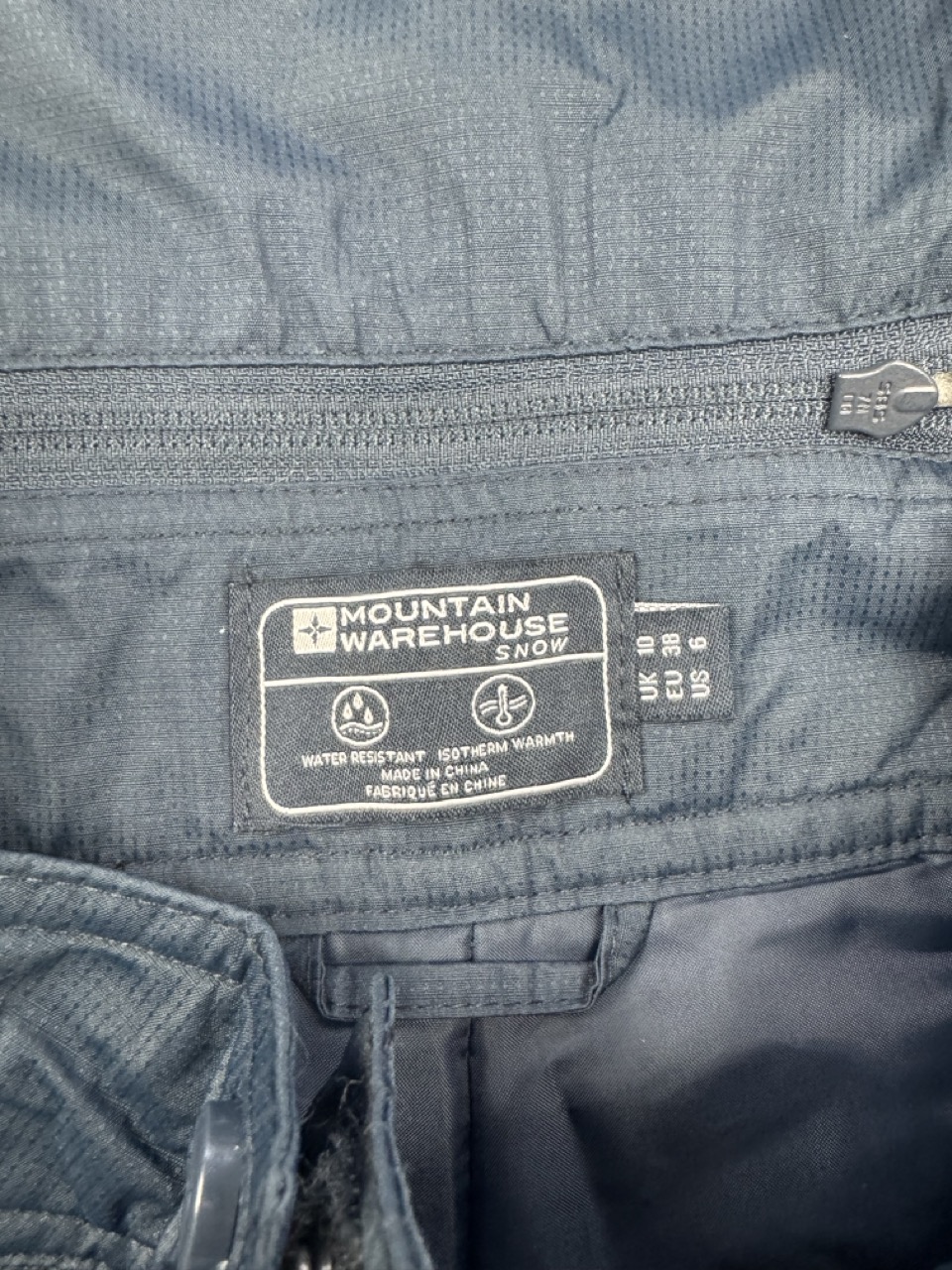 Mountain Warehouse Navy Snow Ski Trousers UK 10 Water Resistant Insulated image 2
