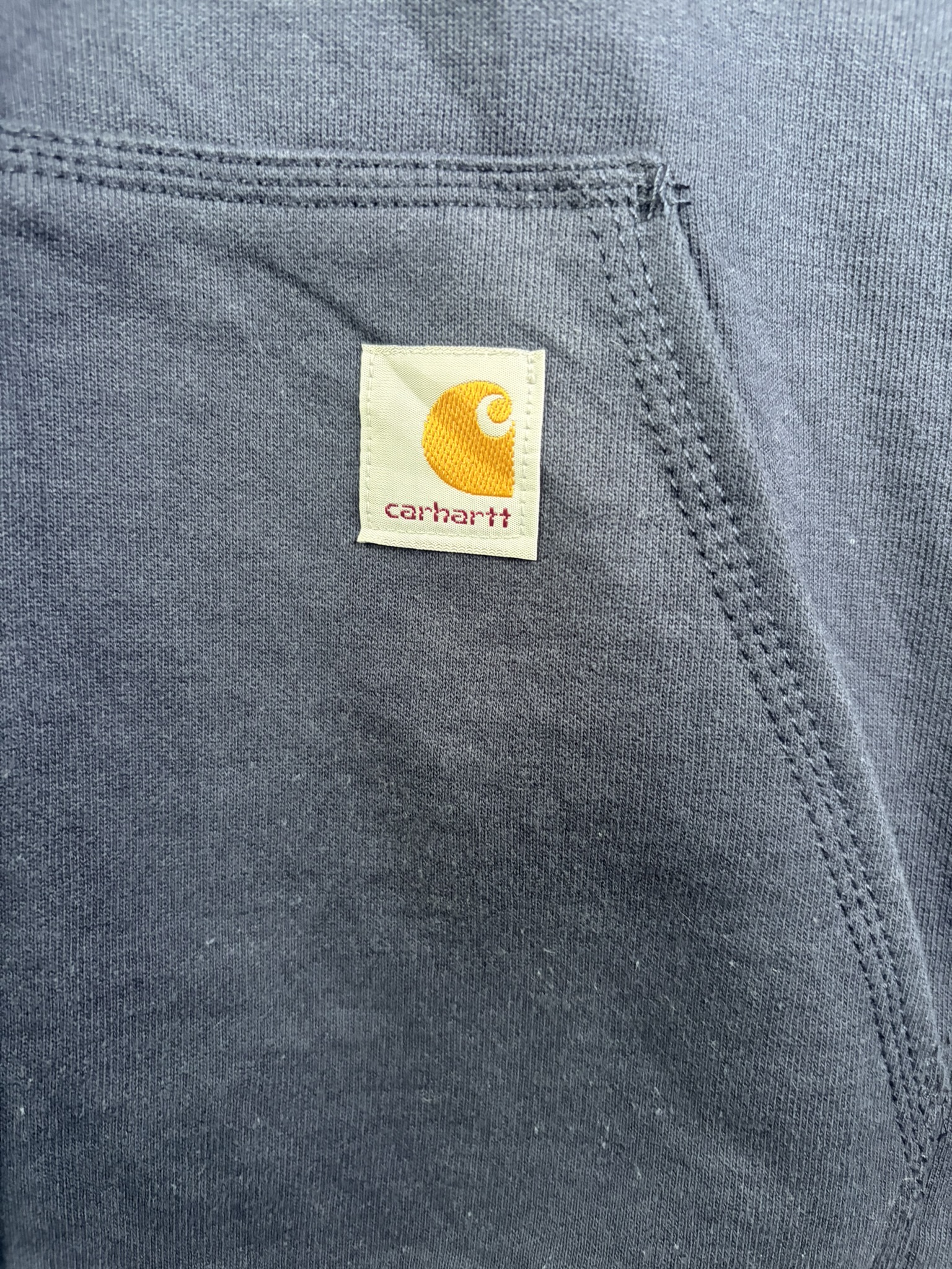 Carhartt Navy Blue Belway Zip Hoodie Medium Loose Fit image 2