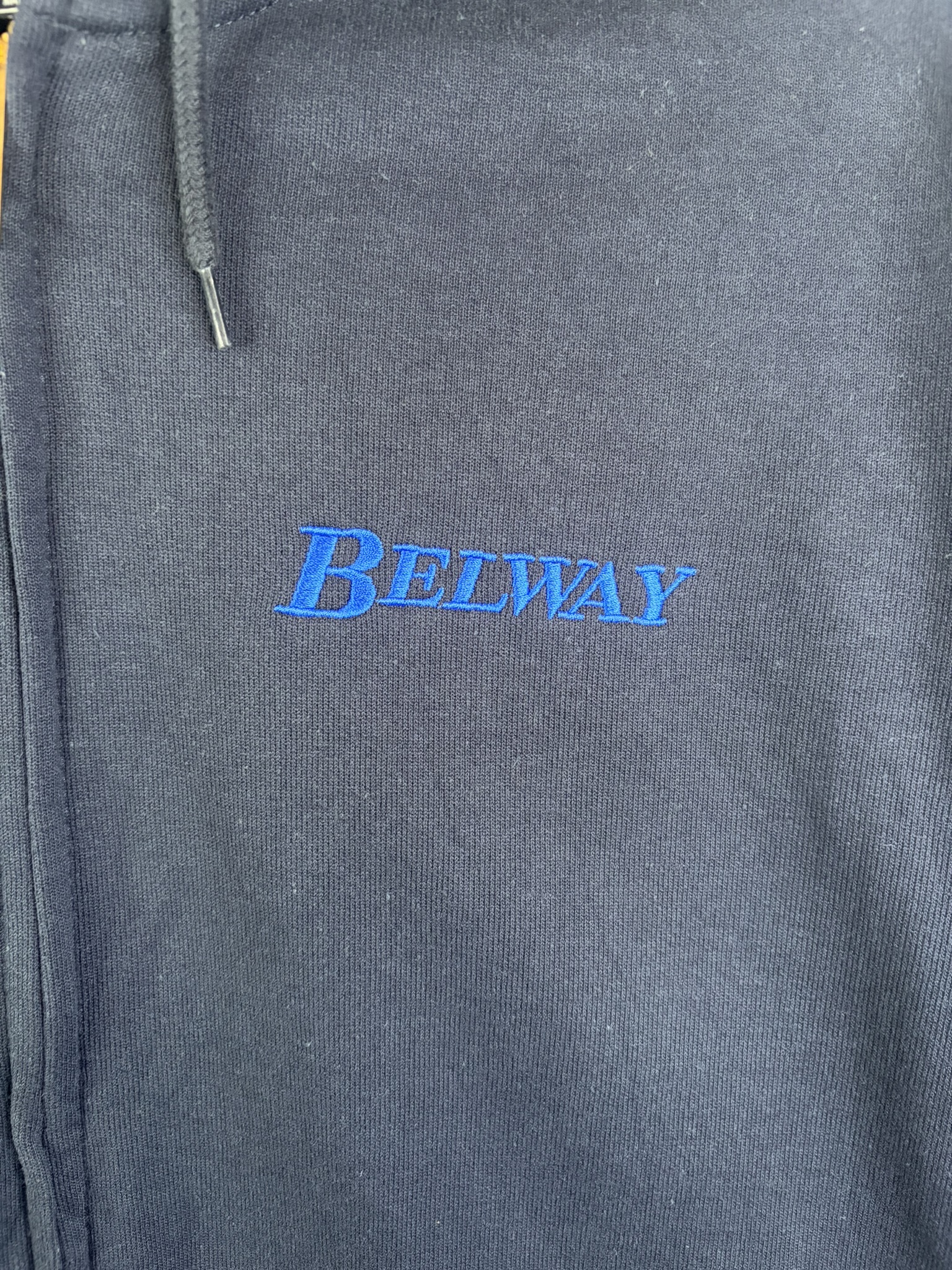 Carhartt Navy Blue Belway Zip Hoodie Medium Loose Fit image 3