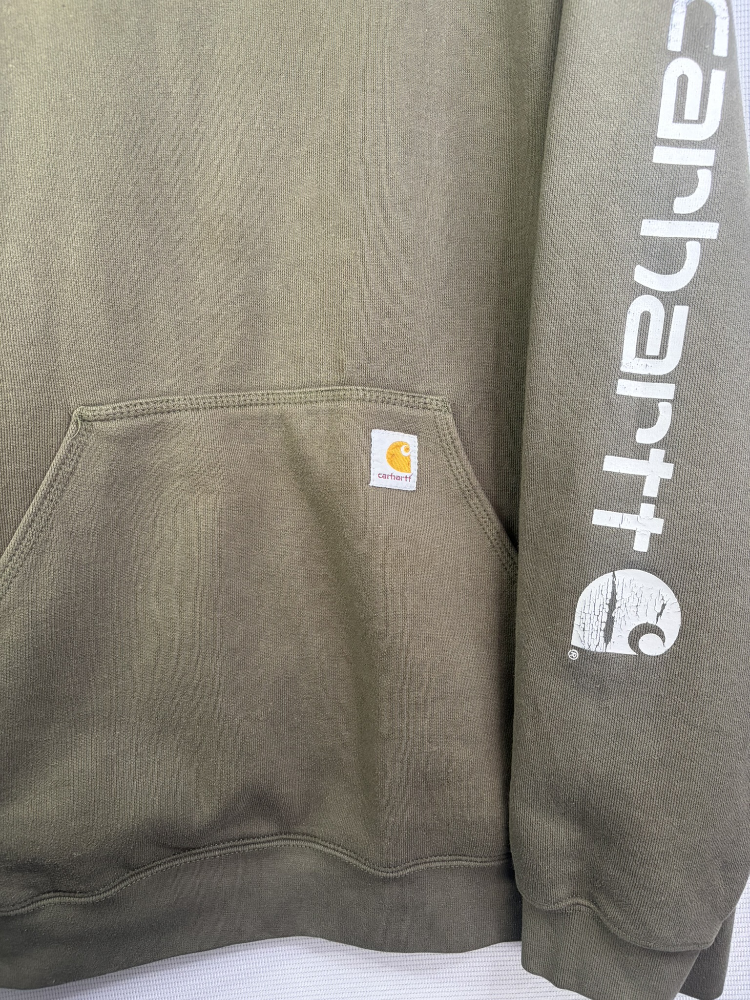 Carhartt Olive Green Hoodie 2XL Tall Original Fit image 2