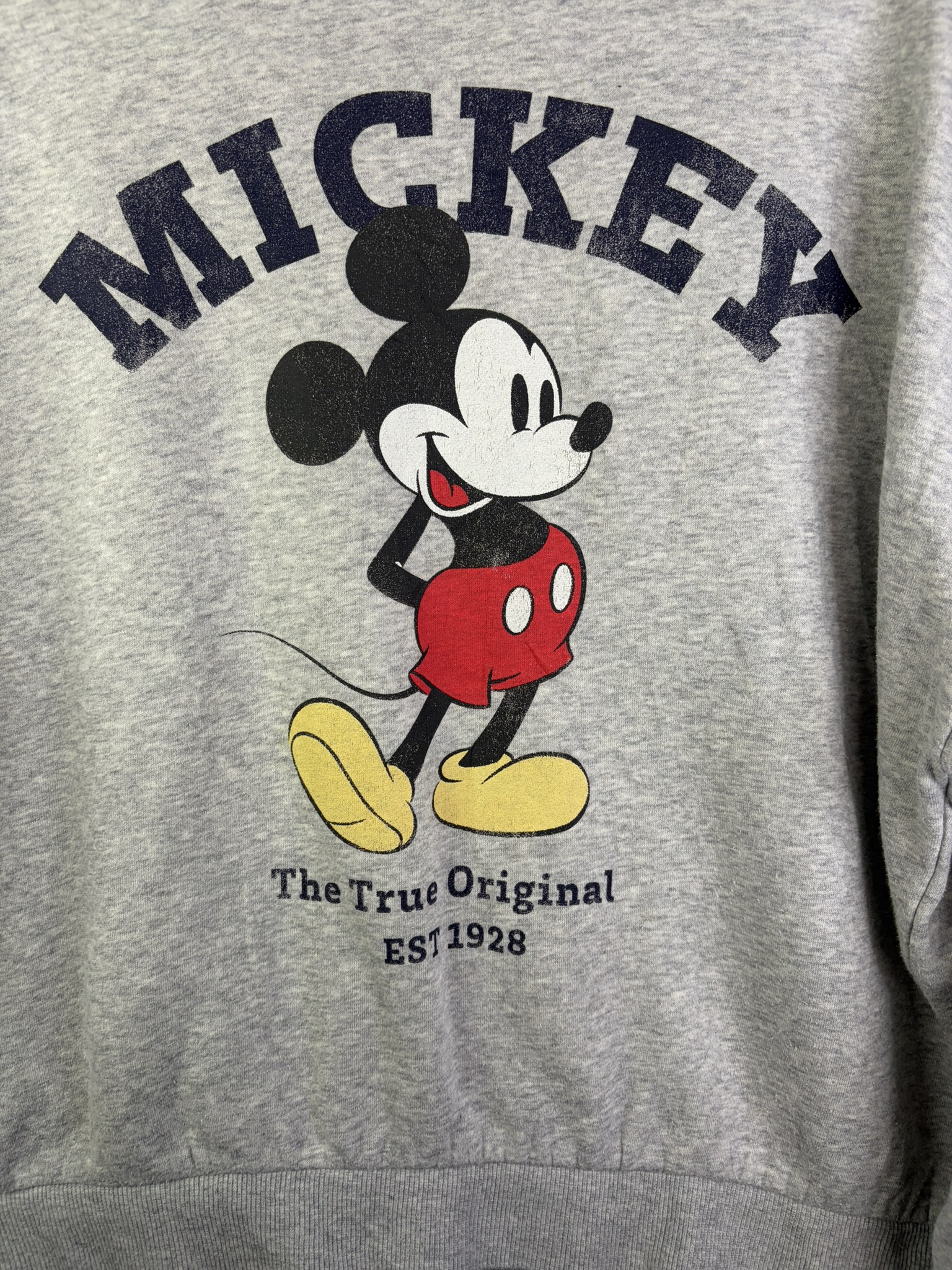 H&M Grey Mickey Mouse Sweatshirt Small Cotton Polyester Blend image 2