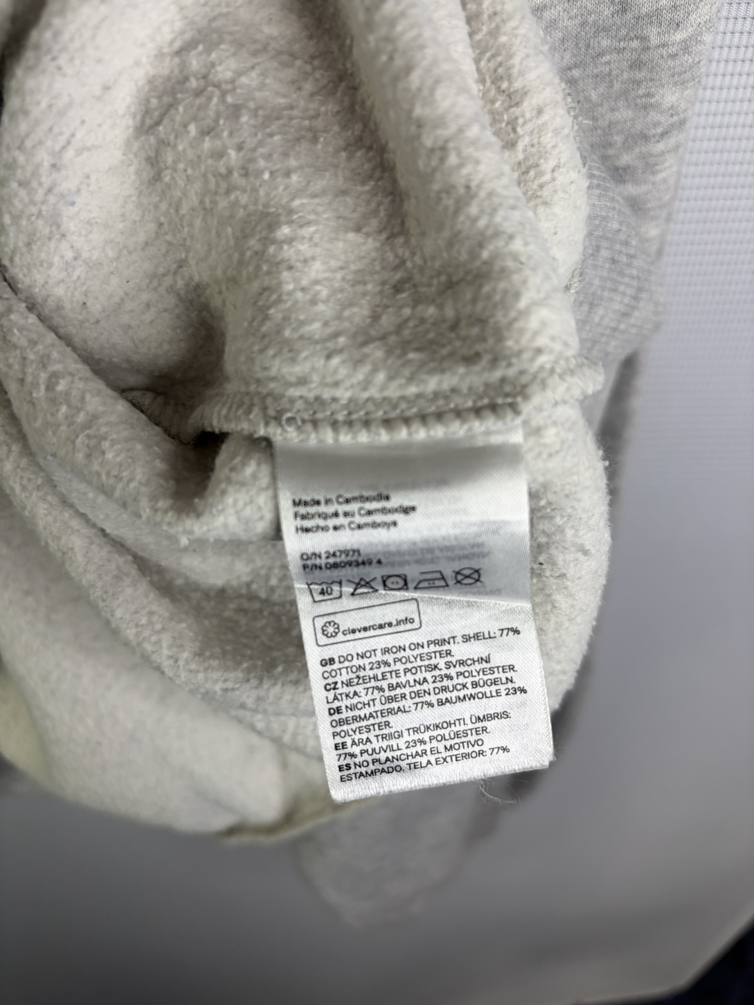 H&M Grey Mickey Mouse Sweatshirt Small Cotton Polyester Blend image 4