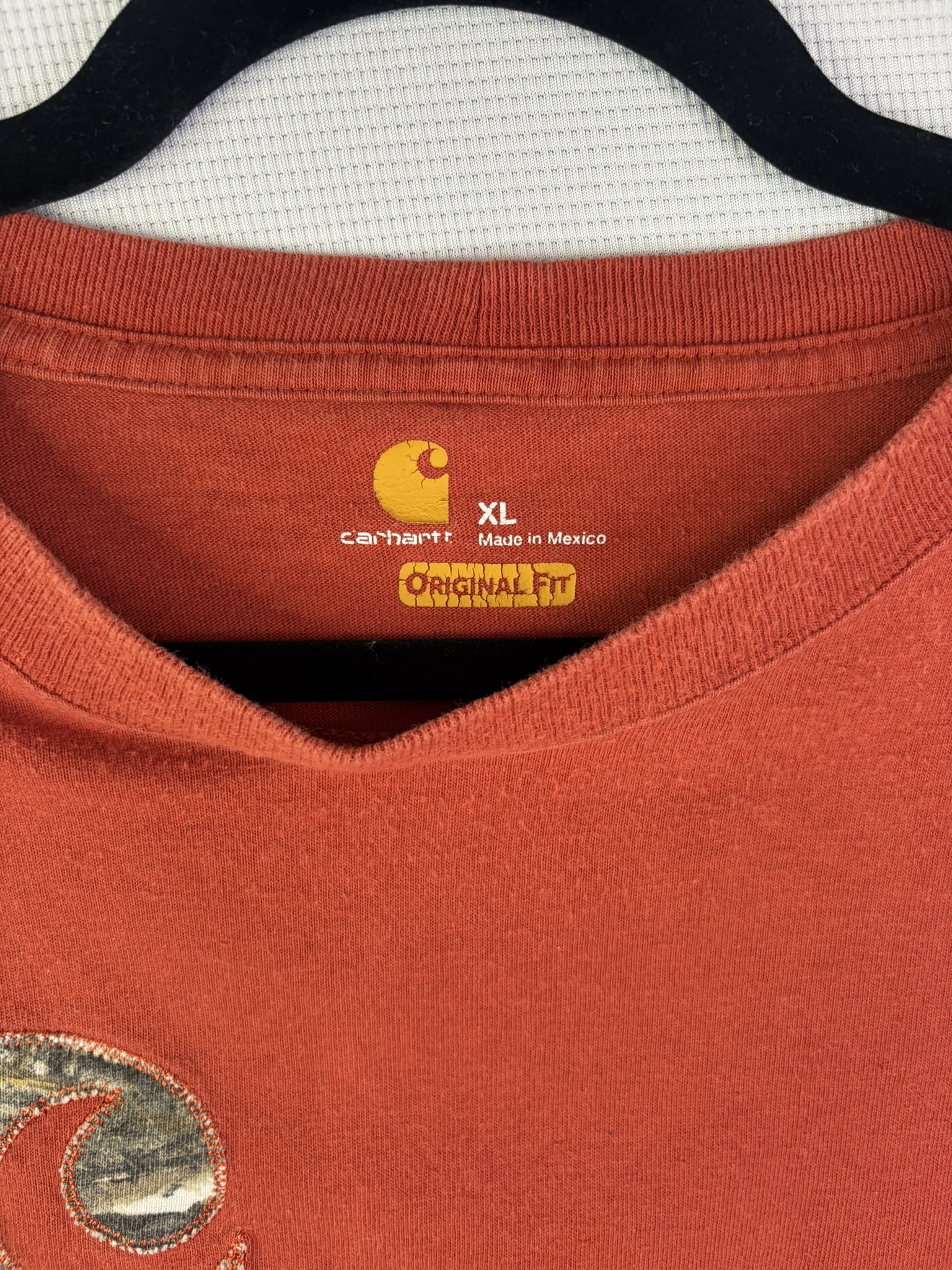 Carhartt Rust Orange Camouflage Logo Long Sleeve T-Shirt XL image 3