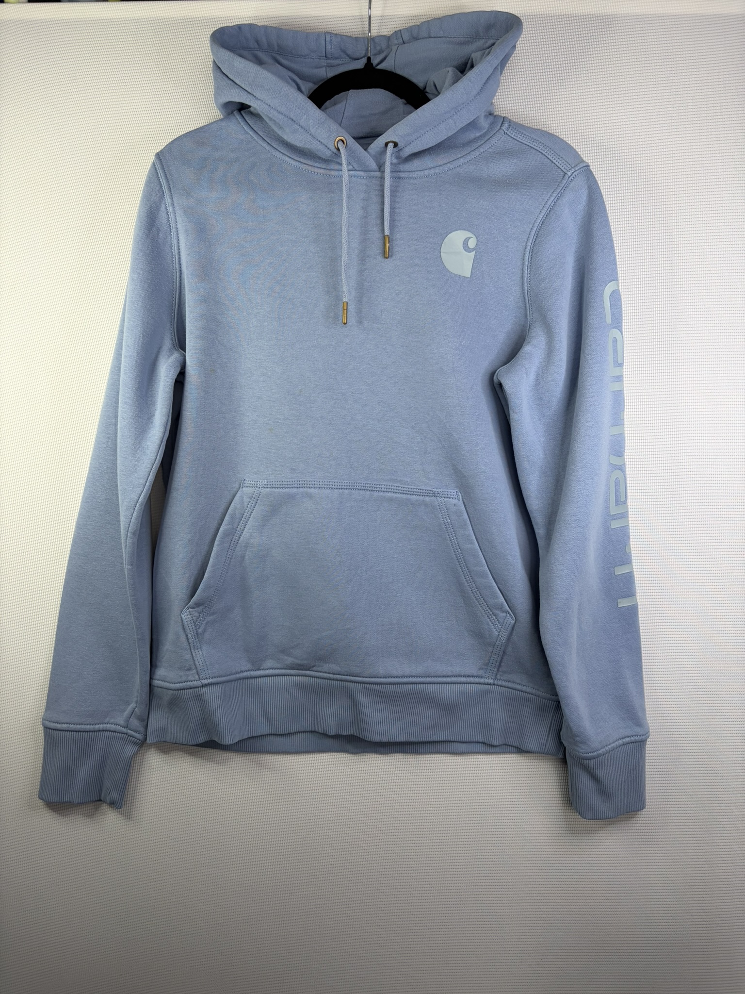 Carhartt Pale Blue Hoodie Small Relaxed Fit