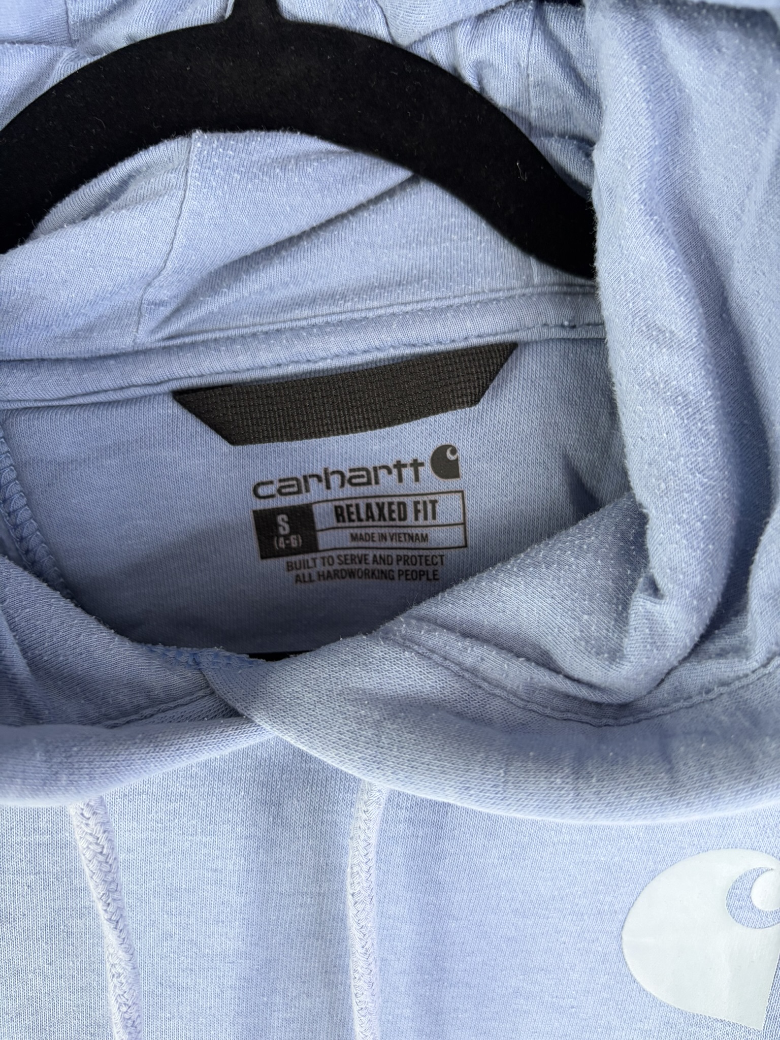 Carhartt Pale Blue Hoodie Small Relaxed Fit image 5