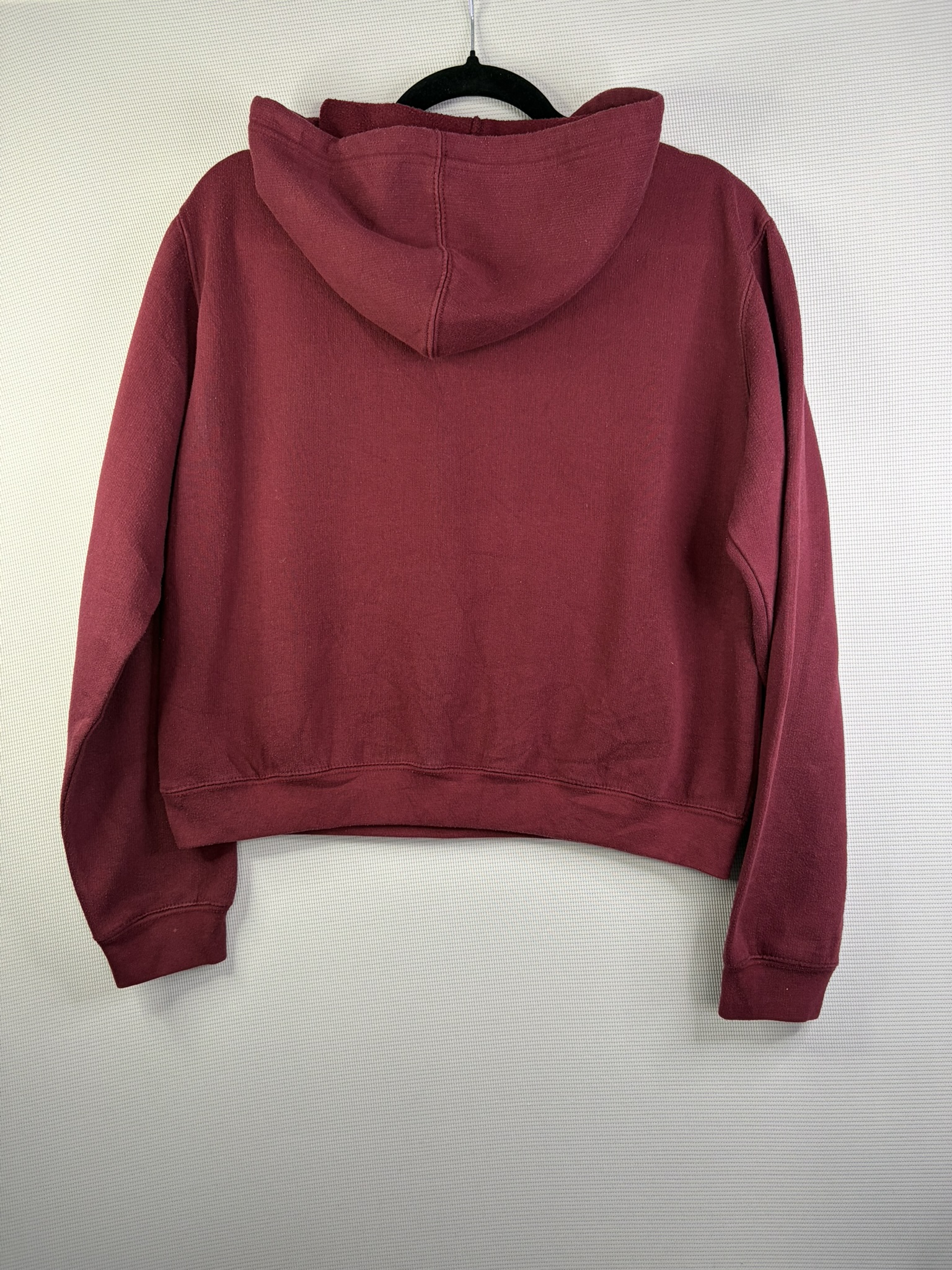 Fishbone Burgundy Hoodie Small Logo Patch Pocket image 4