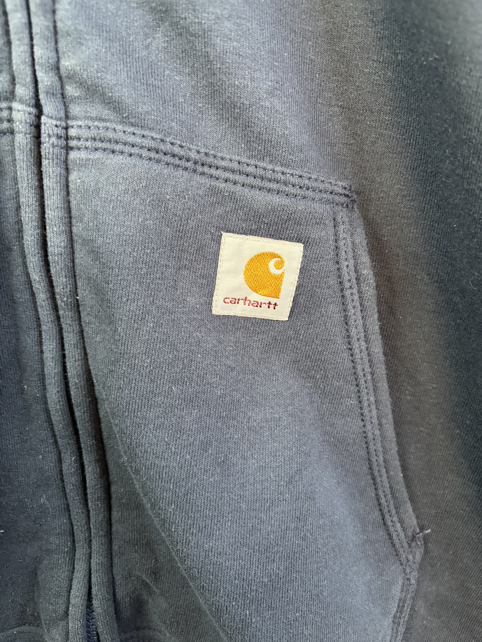 Carhartt Navy United Logo Zip-Up Hoodie XL image 2