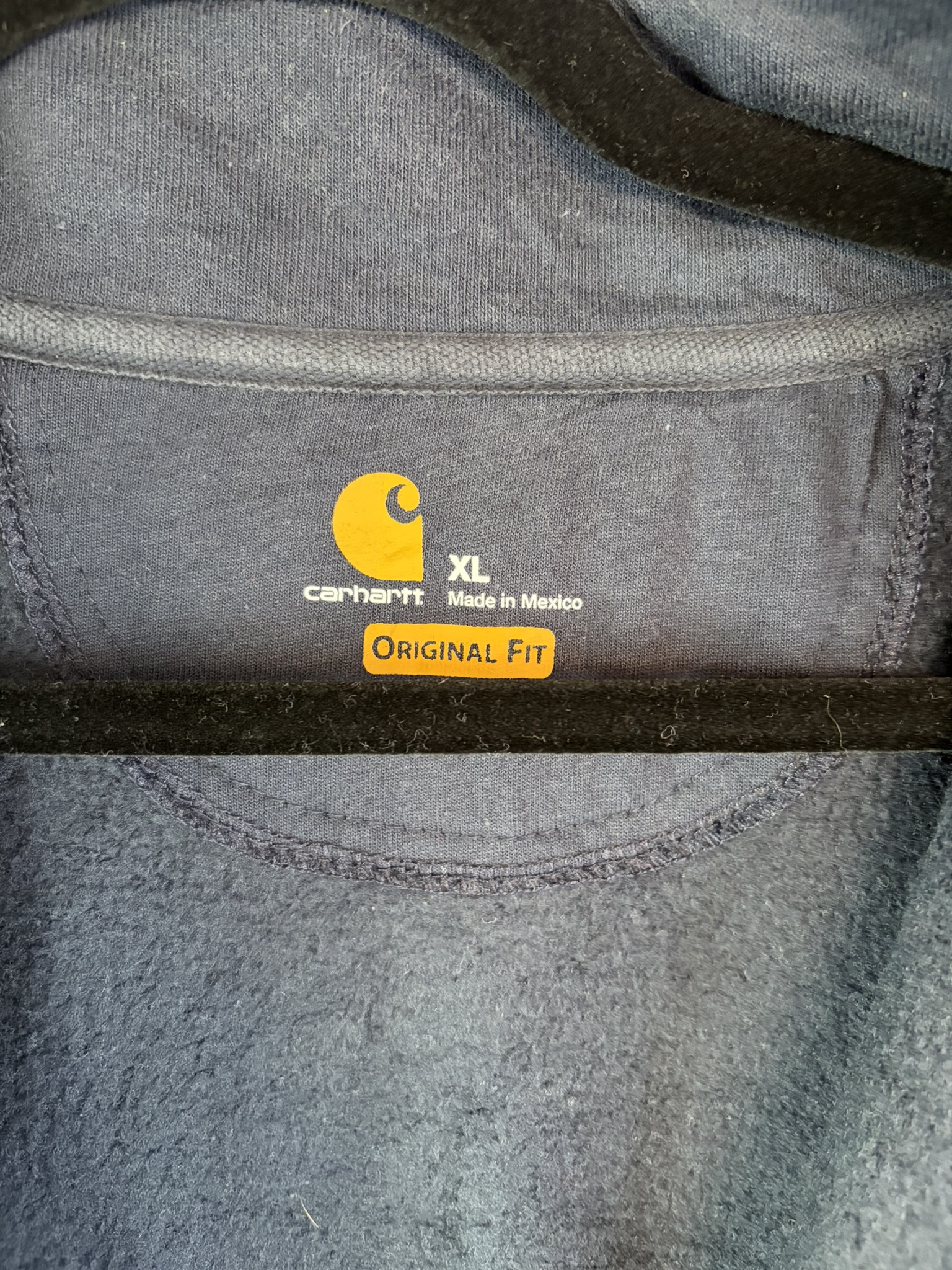 Carhartt Navy United Logo Zip-Up Hoodie XL image 4