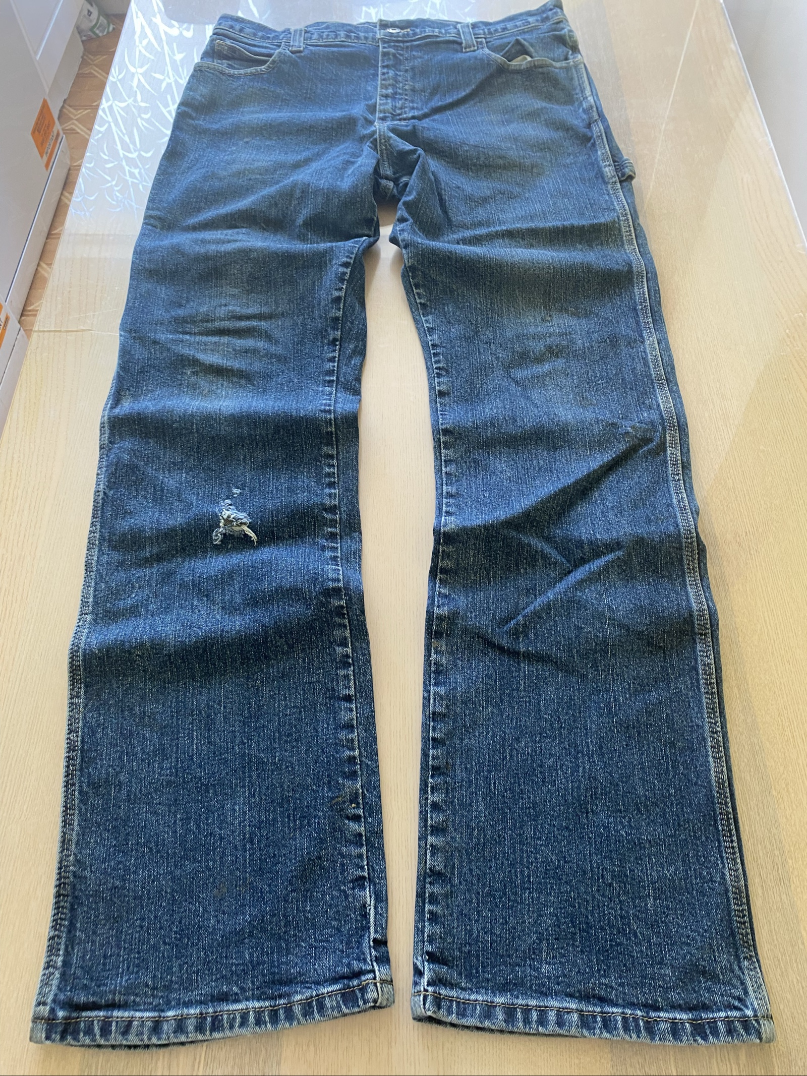 Dickies Baggy Jeans W34 L34 Blue Loose Fit Skate Y2K Vintage image 3