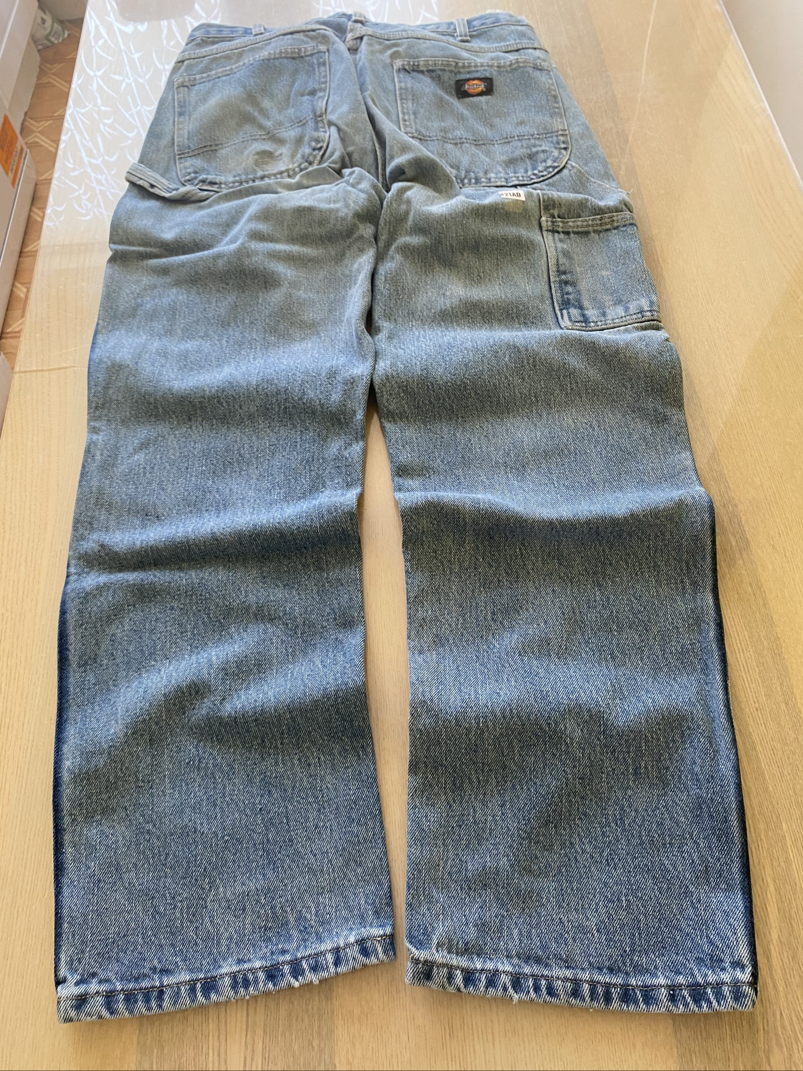 Dickies Baggy Jeans W34 L32 Blue Loose Fit Skate Y2K Vintage