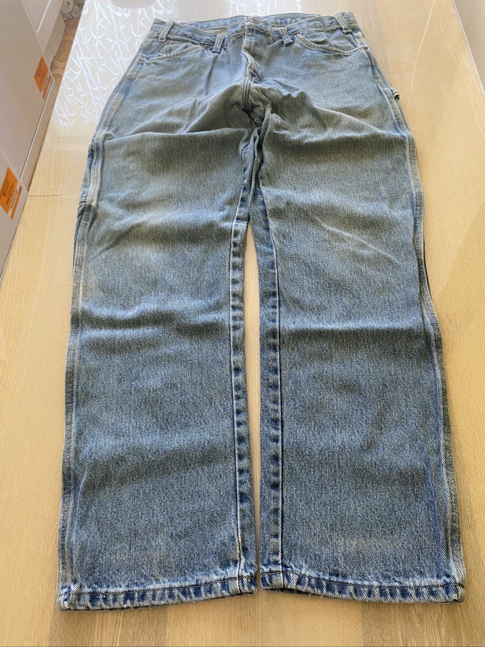 Dickies Baggy Jeans W34 L32 Blue Loose Fit Skate Y2K Vintage image 3