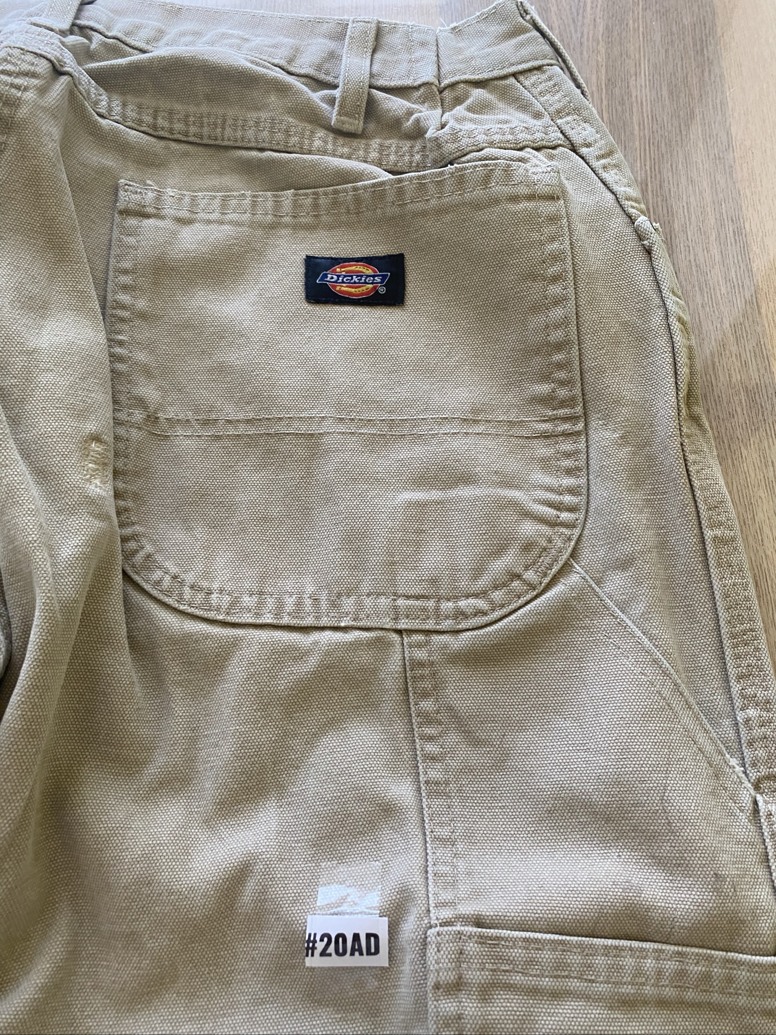 Dickies Baggy Jeans W34 L36 Beige Loose Fit Skate Y2K Vintage image 2