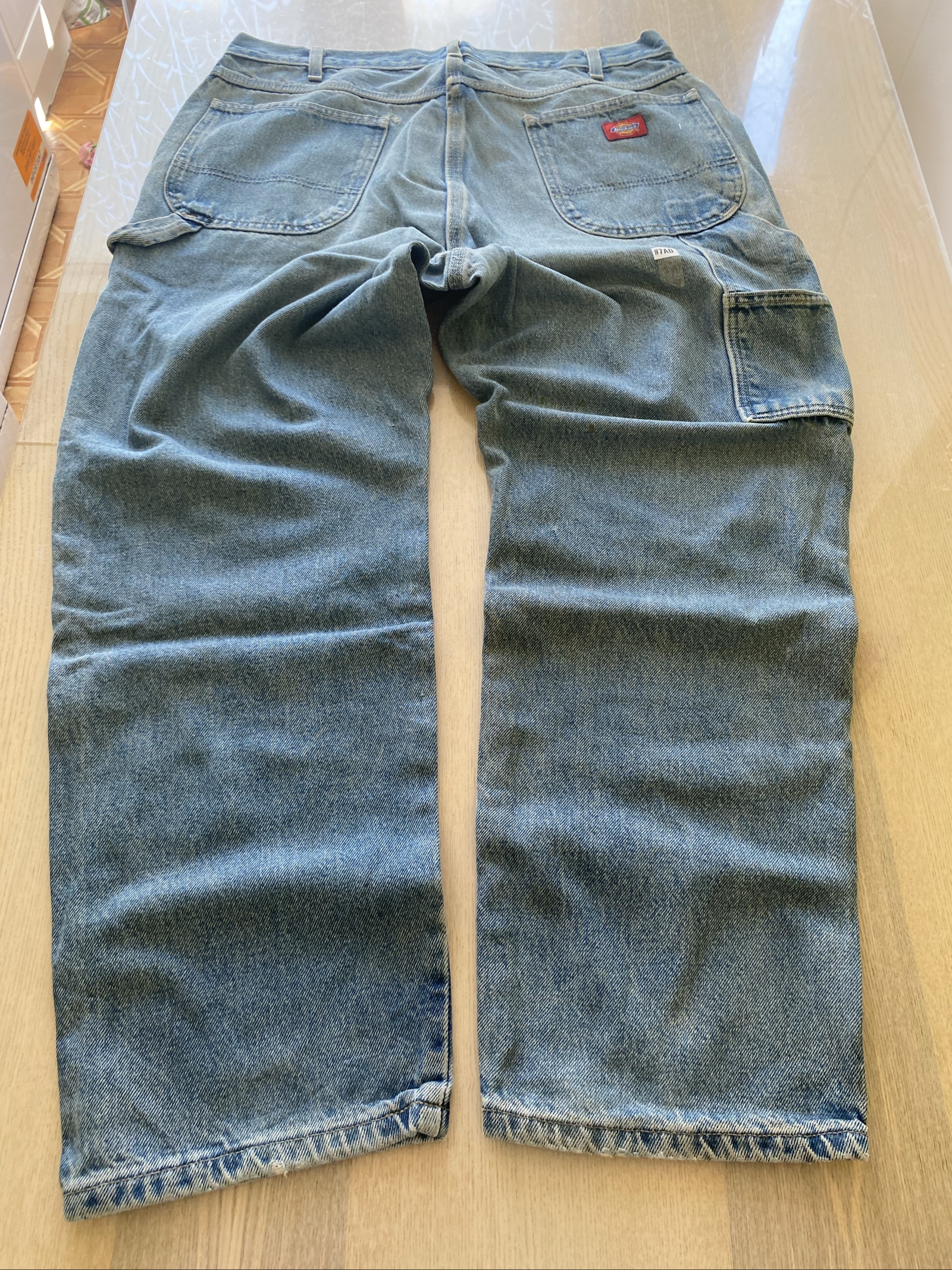 Dickies Baggy Jeans W38 L30 Blue Loose Fit Skate Vintage