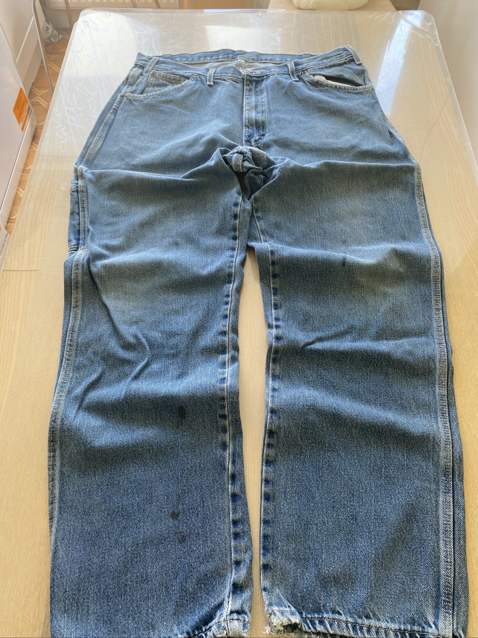 Dickies Baggy Jeans W36 L32 Blue Loose Fit Skate Vintage image 3