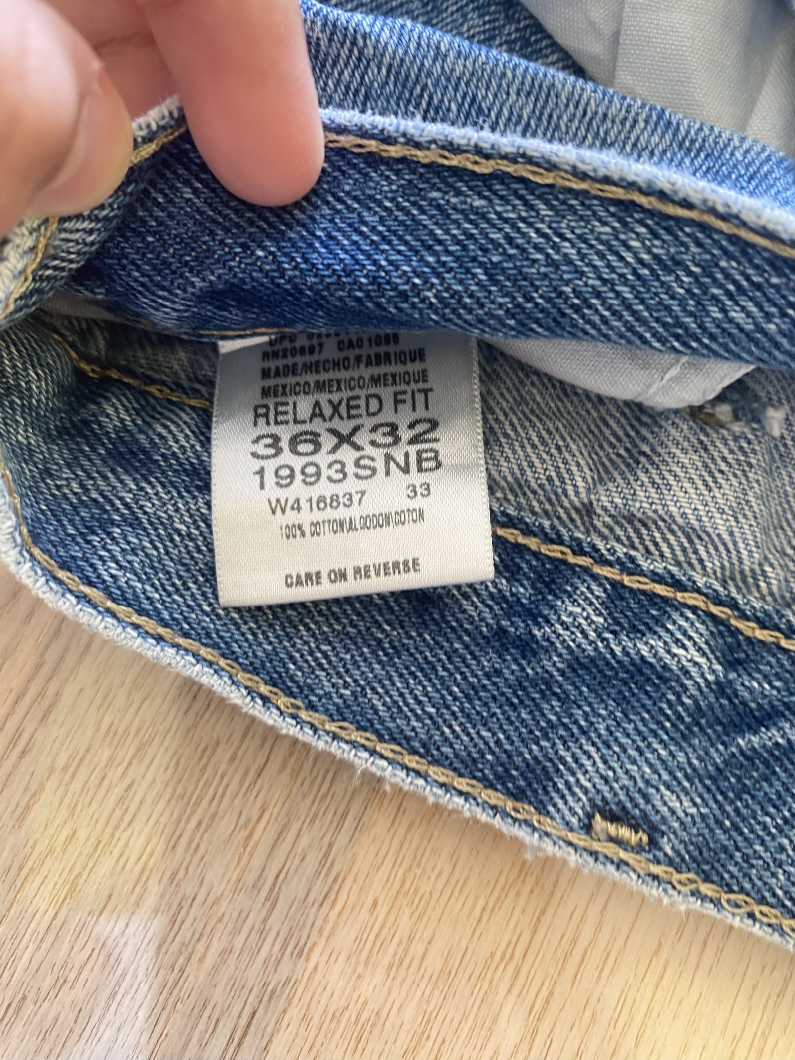 Dickies Baggy Jeans W36 L32 Blue Loose Fit Skate Vintage image 4