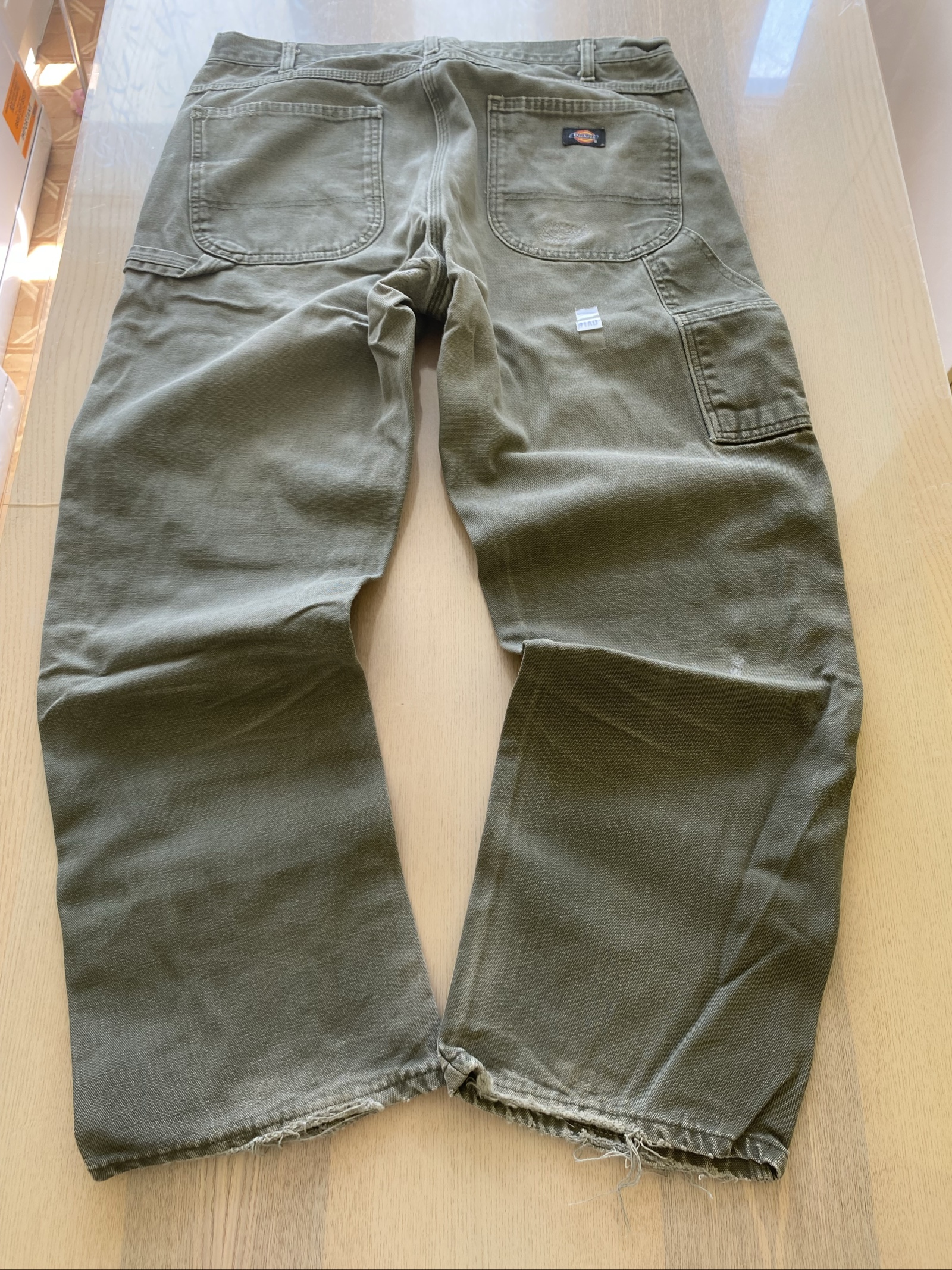Dickies Baggy Jeans W38 L30 Olive Loose Fit Skate Y2K Vintage