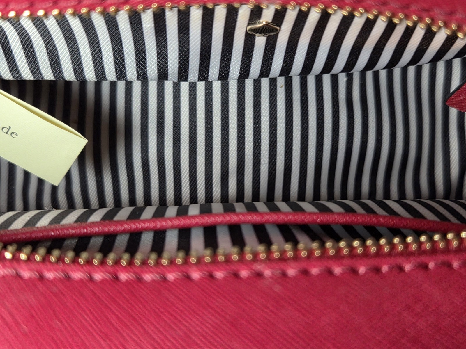 Kate Spade Red Saffiano Leather Small Tote Handbag image 10
