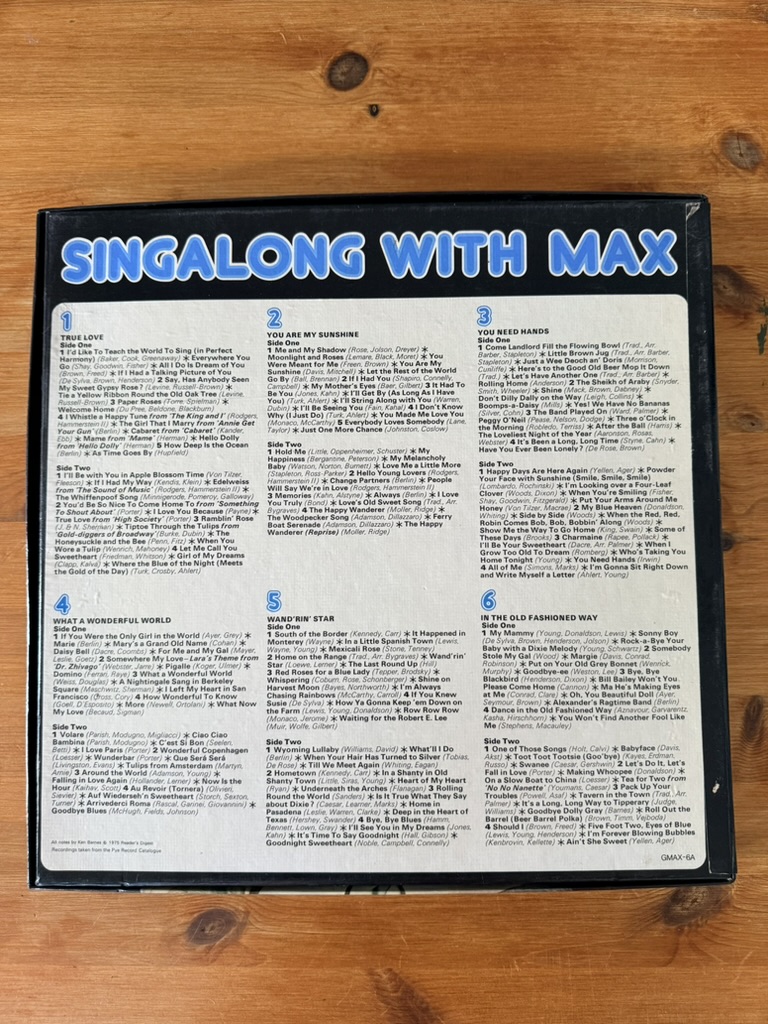 Singalong with Max Vinyl LP Record Set Box set image 2