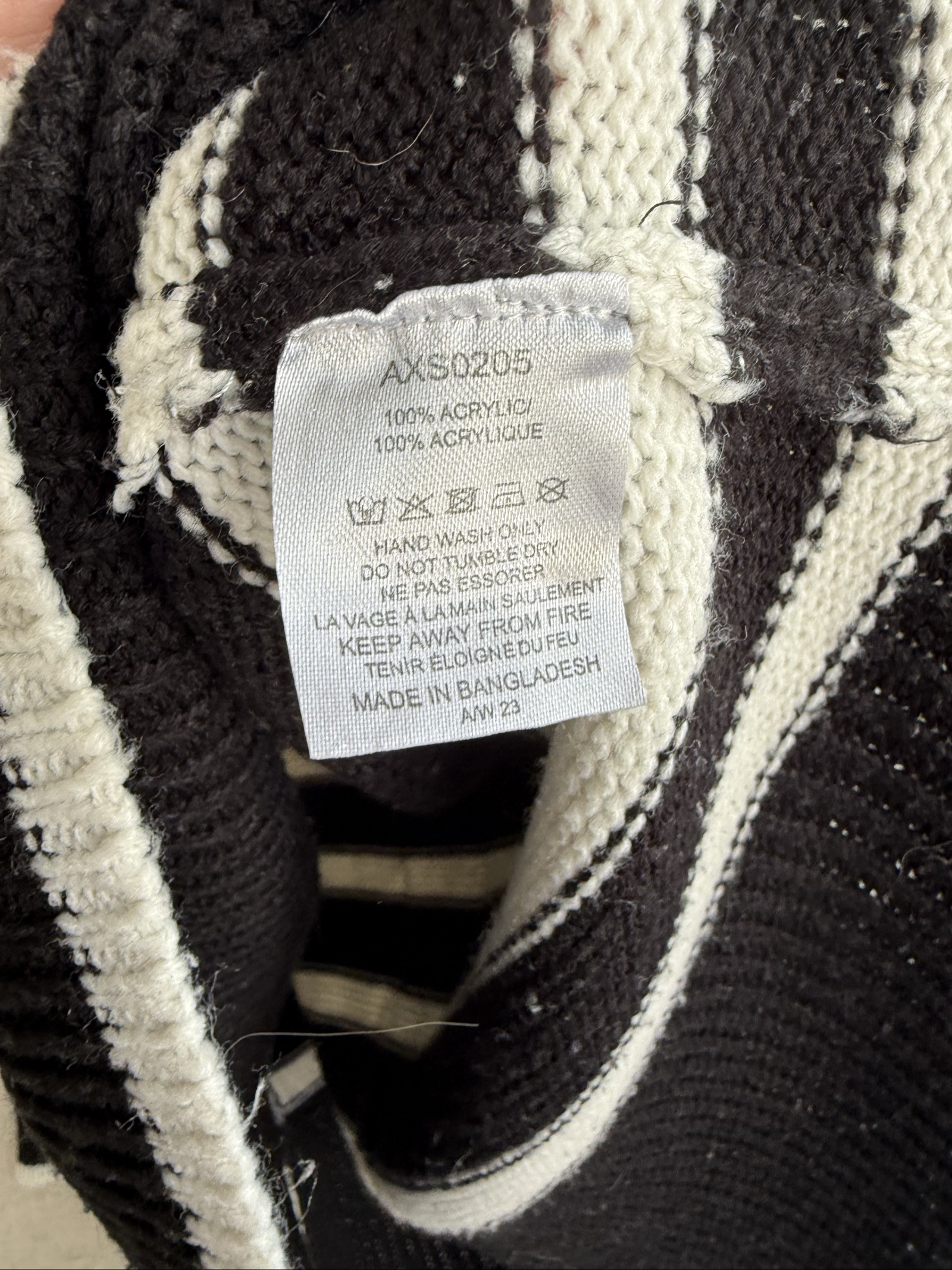 A|X Paris Black & White Striped Knit Jumper UK M/L Casual Chic Sweater image 5