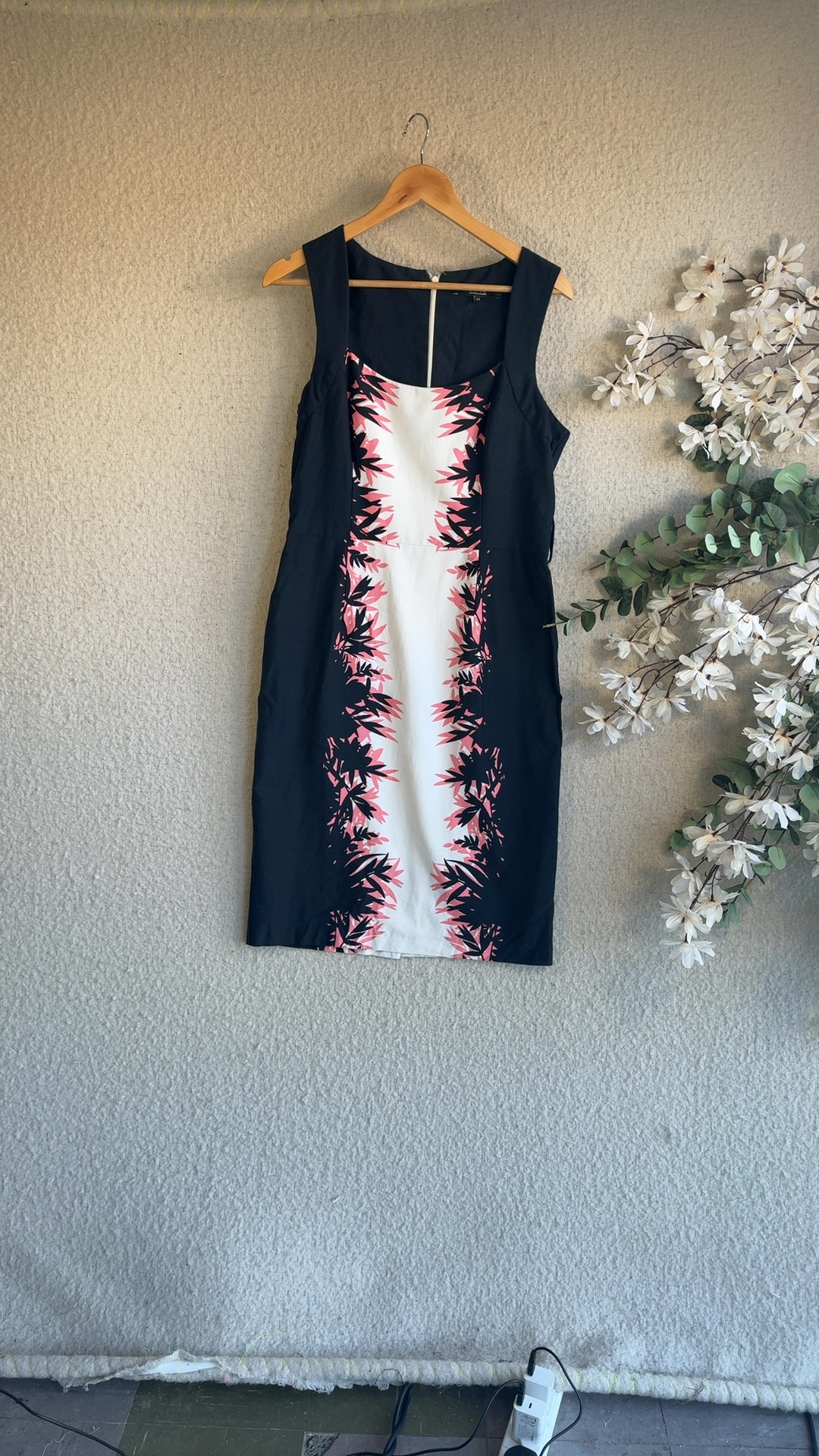 Star By Julien Macdonald Black & White Floral Print Dress UK 14 Elegant Chic