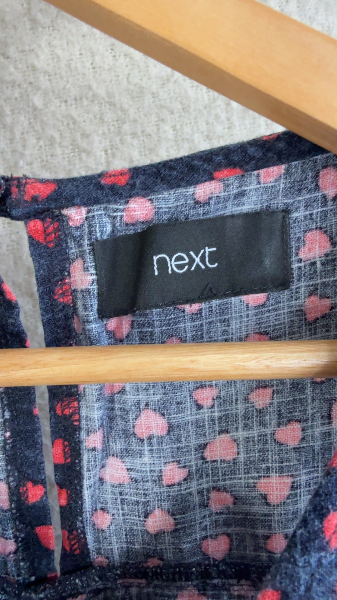 Next Navy & Red Heart Print Sleeveless Dress UK 22 Casual Summer Chic image 3