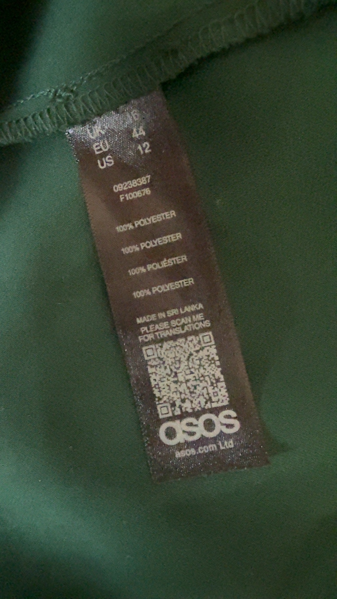 ASOS Dark Green Tie Front Midi Dress UK 16 Elegant Occasion Style image 6