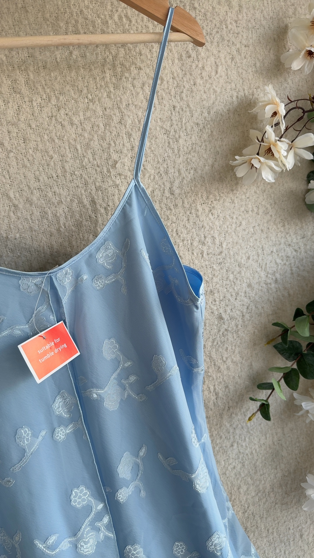 Luna Carina Blue Ladies Negligee Medium UK 14-16 Elegant Floral Embroidered image 3
