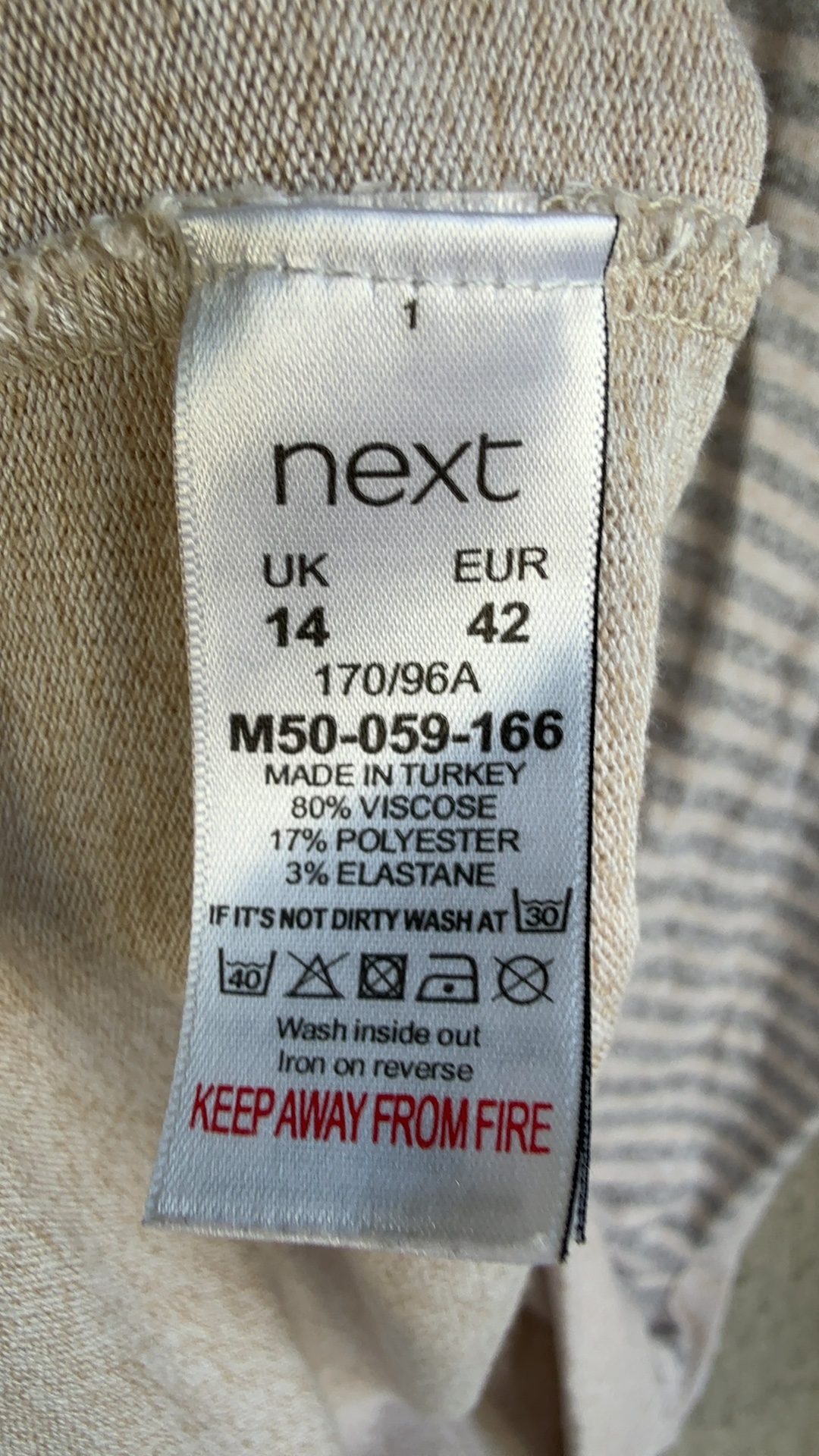 Next Beige Grey Star Pattern Jumper UK 14 Lightweight Cozy Knitwear image 5