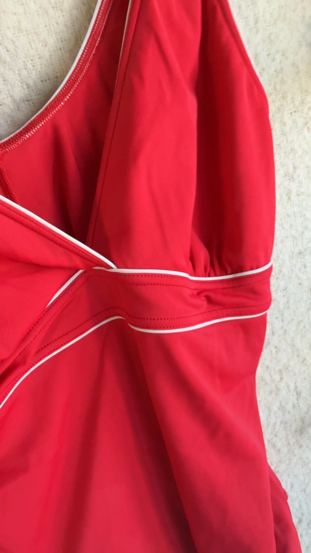 F&F Red Swimsuit UK 22 Classic One-Piece Elastic Lycra image 6