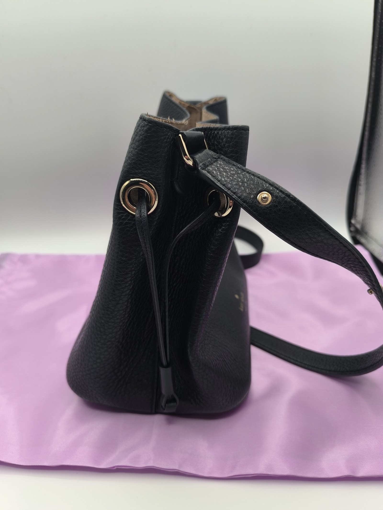 Kate Spade Black Leather Bucket Bag Women image 6