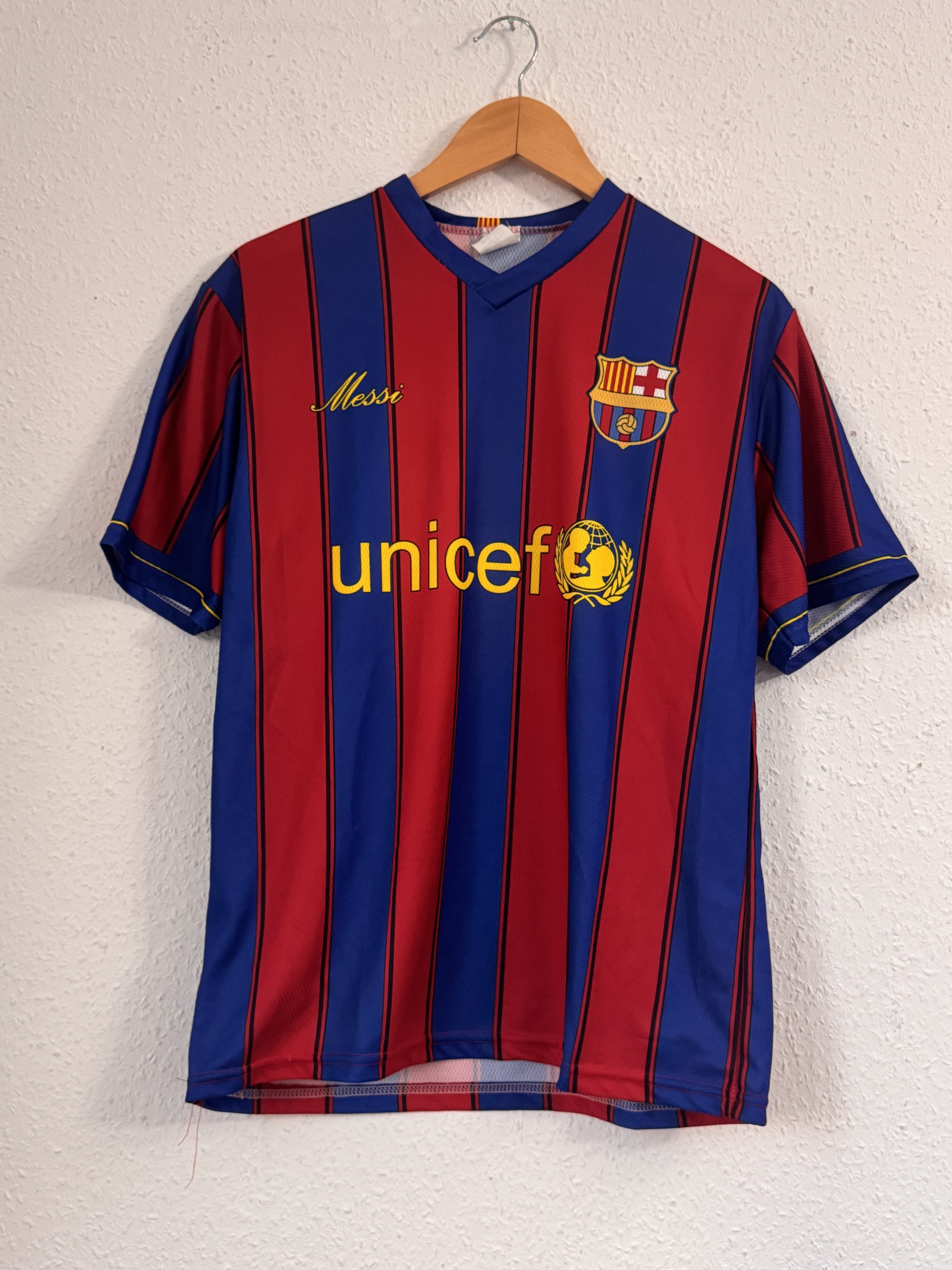 Barcelona Red & Blue Soccer Jersey Messi Unisex Small 3042