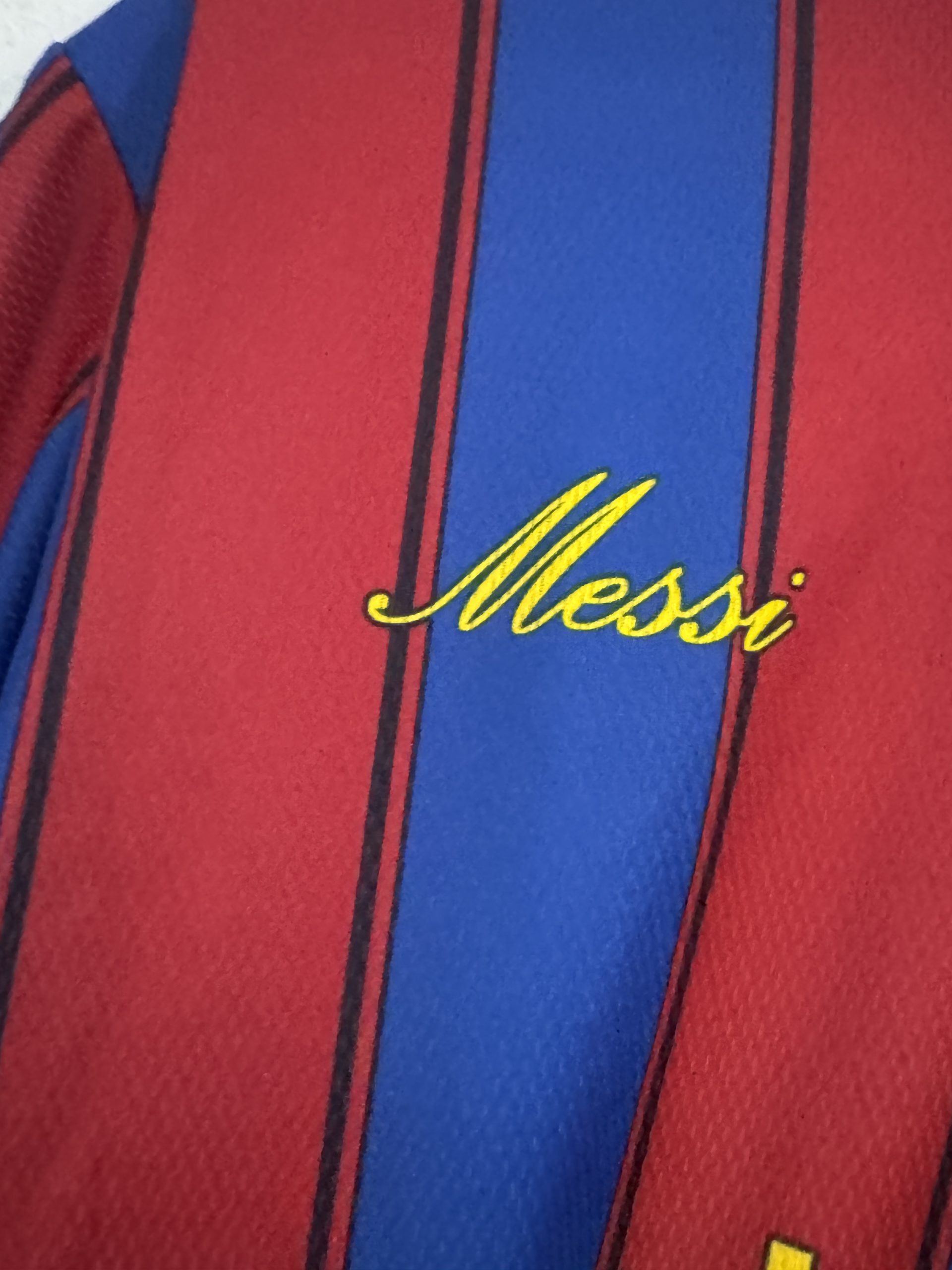 Barcelona Red & Blue Soccer Jersey Messi Unisex Small 3042 image 5