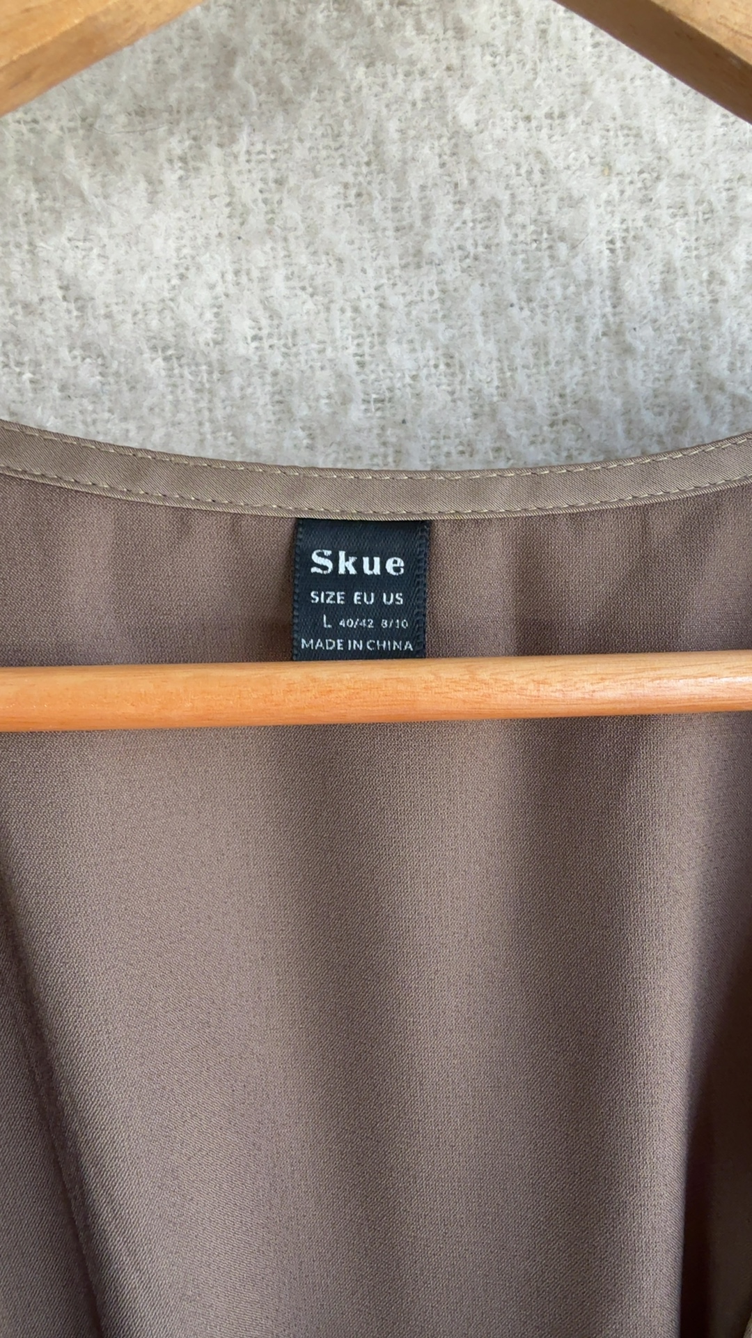 Skue Brown Long Sleeve Maxi Dress Large Relaxed Fit 100% Polyester image 2