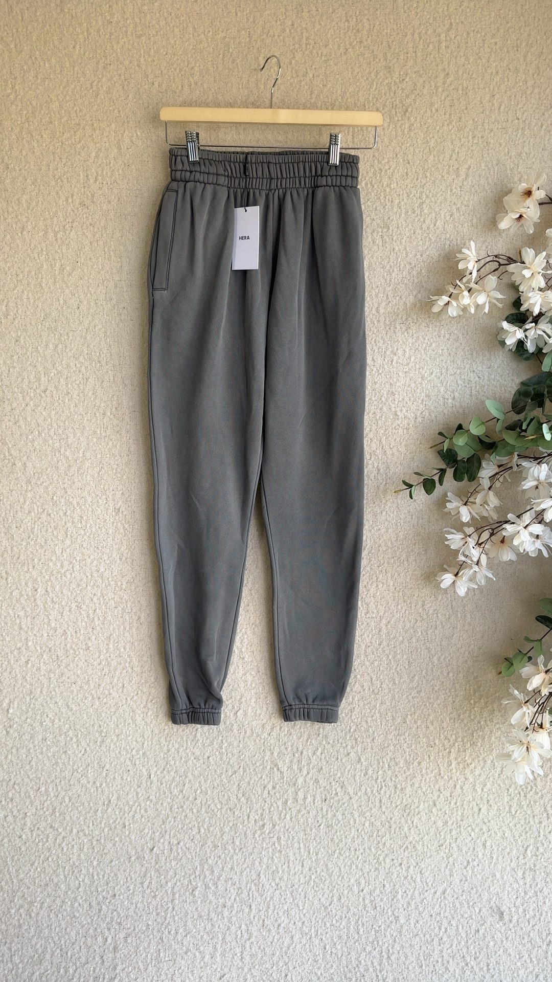 Hera Vintage Black Core Sweatpant Small Cotton Blend Casual Joggers