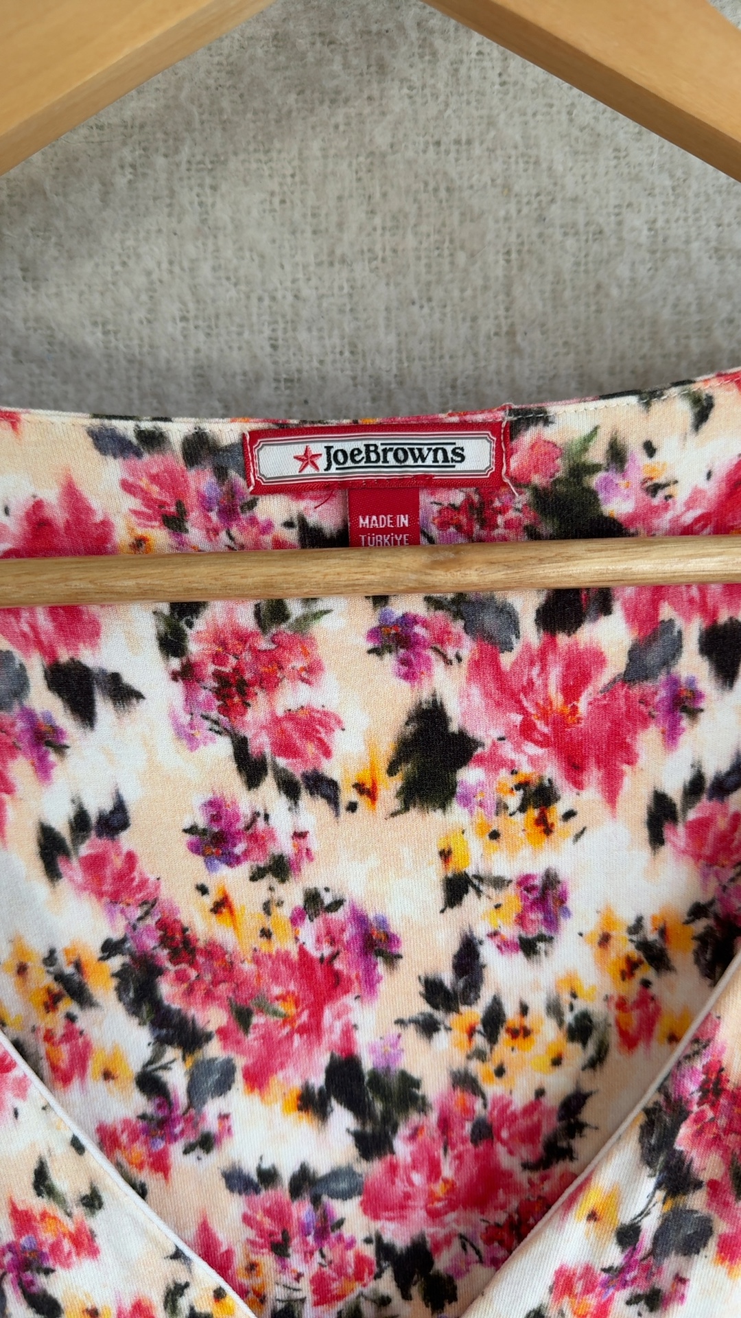 Joe Browns Multi Floral V Neck Long Sleeve Dress UK 26 Beautiful Print image 3