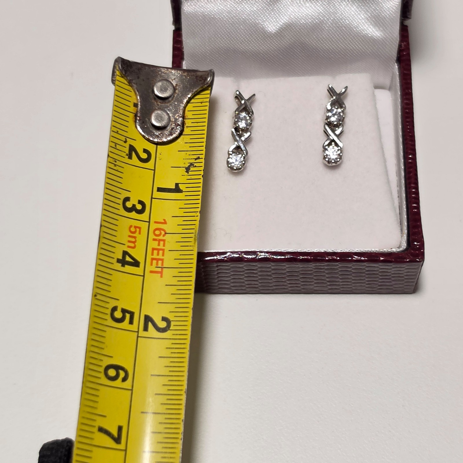 925 Steling Silver Colour Crystal Drop Earrings . B3 image 3