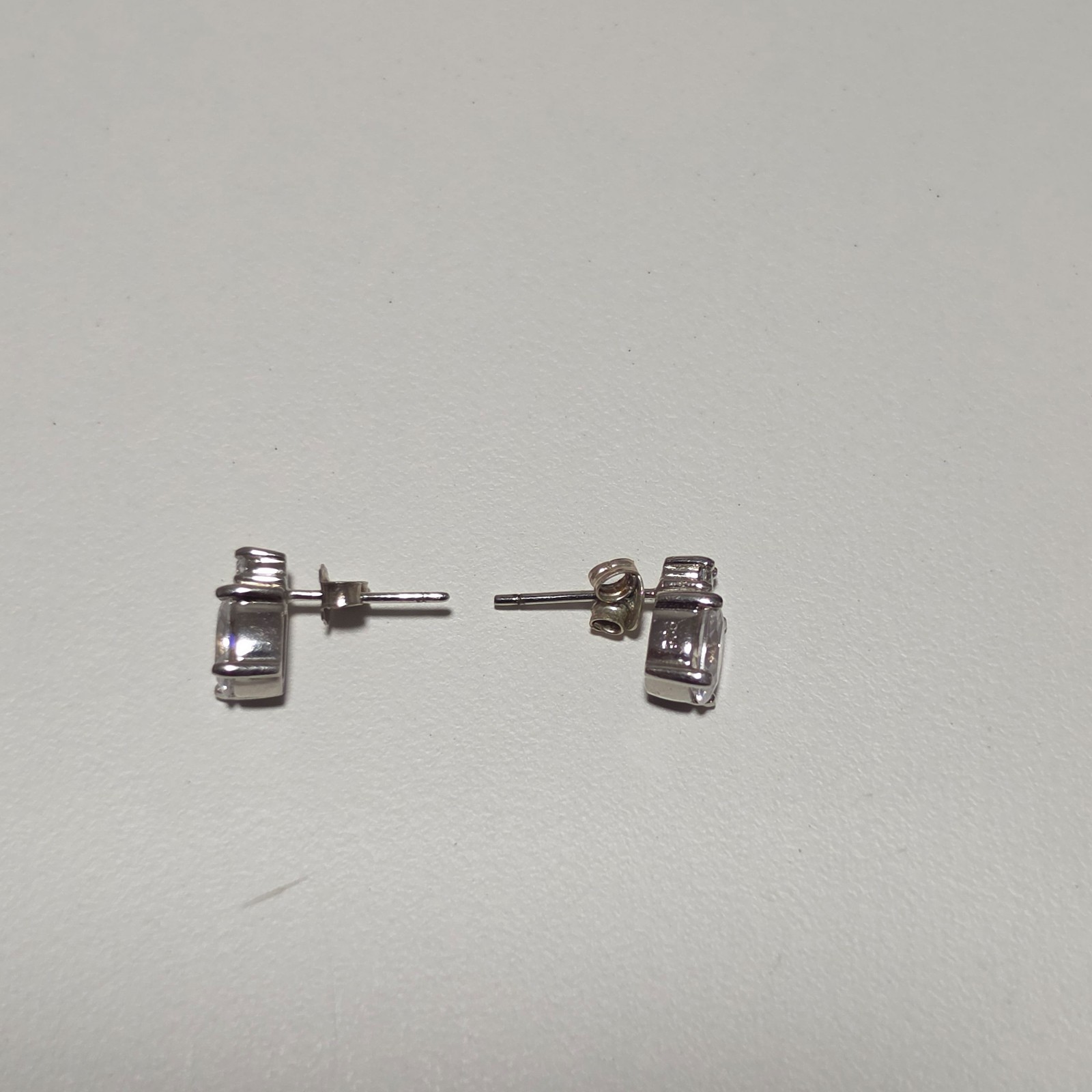 925 Sterling Silver Clear CZ Oval Drop Earrings. B3 image 4