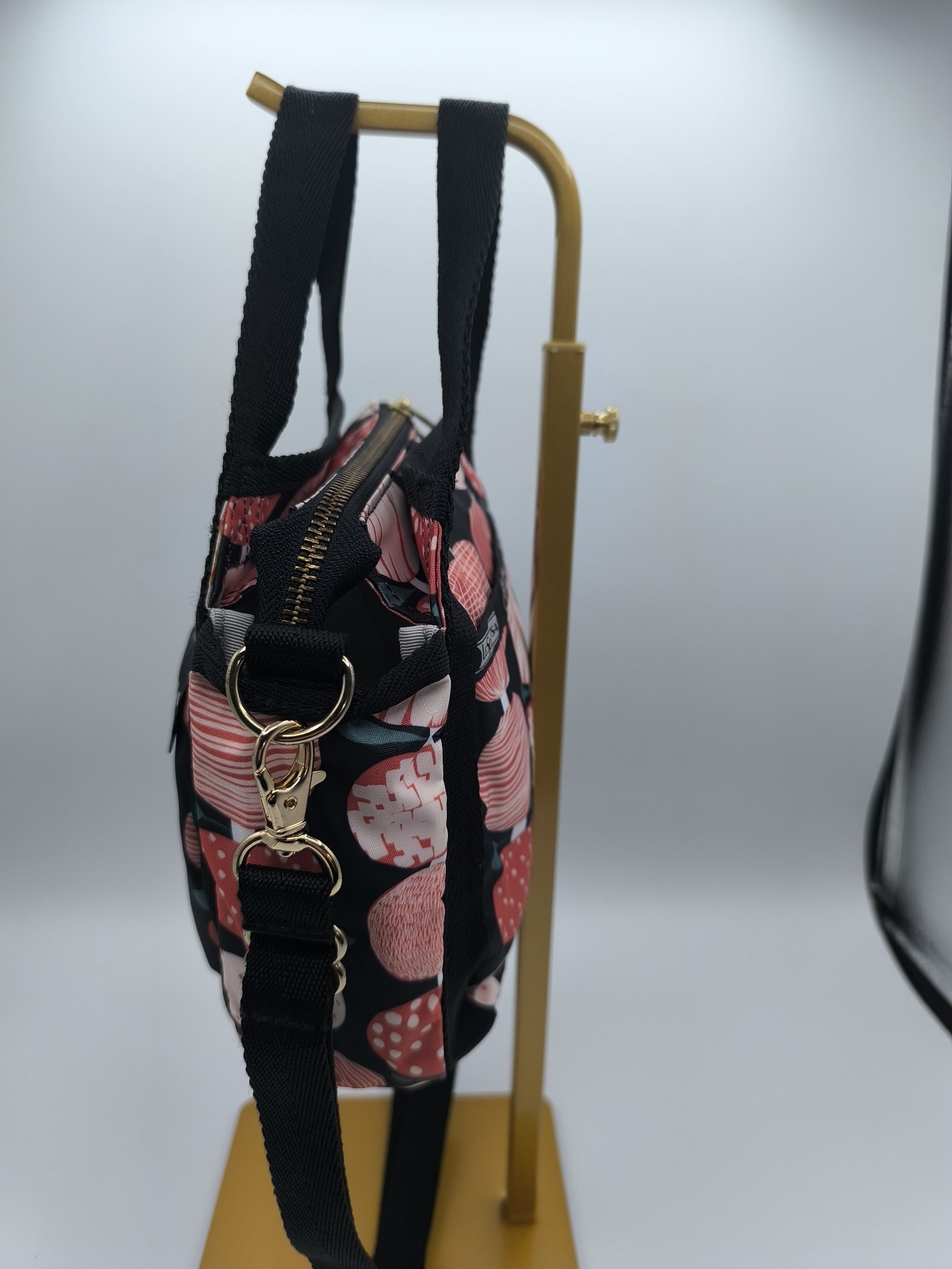 LeSportsac Black & Coral Printed Tote Bag Other image 2