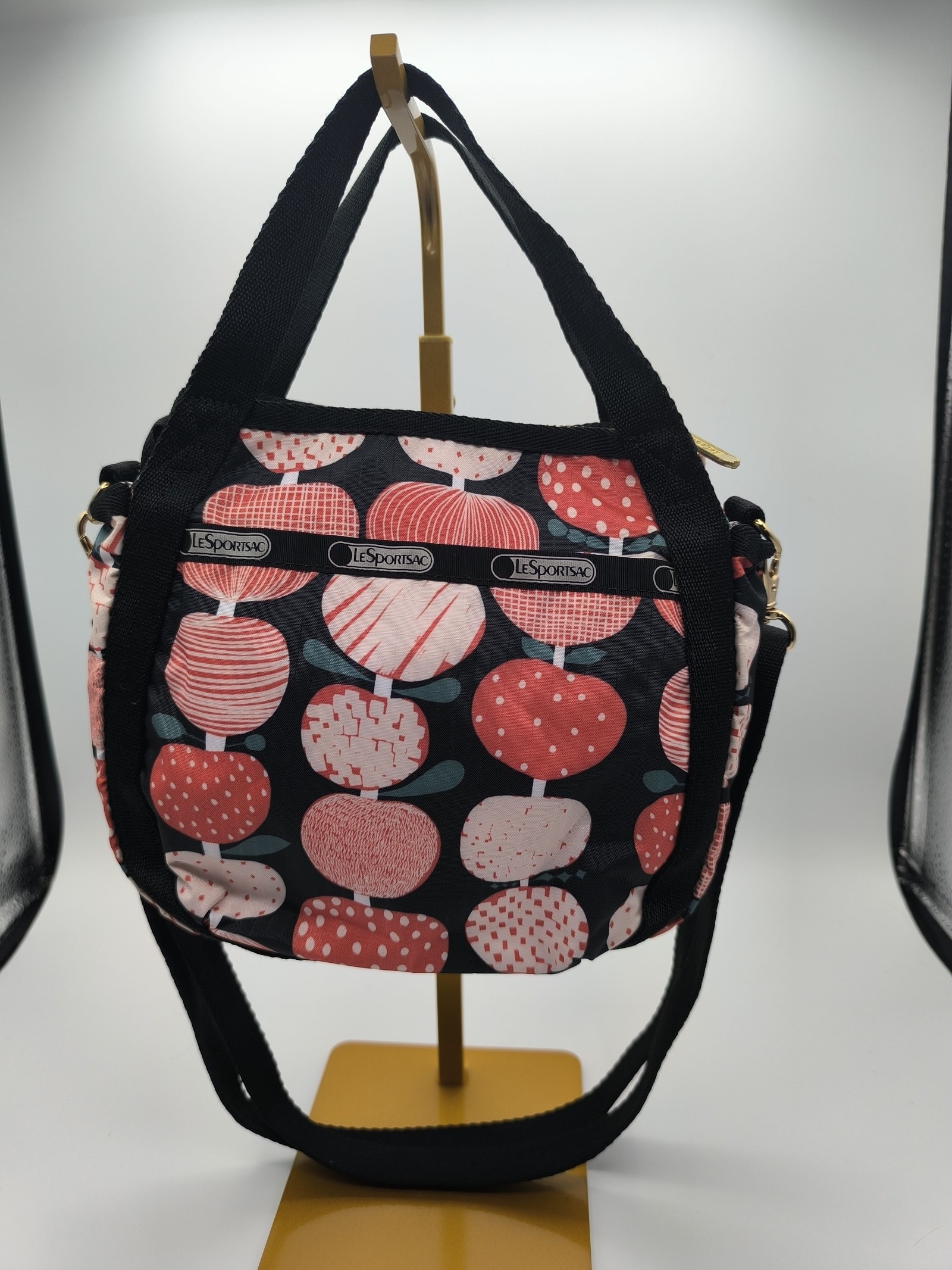 LeSportsac Black & Coral Printed Tote Bag Other image 3