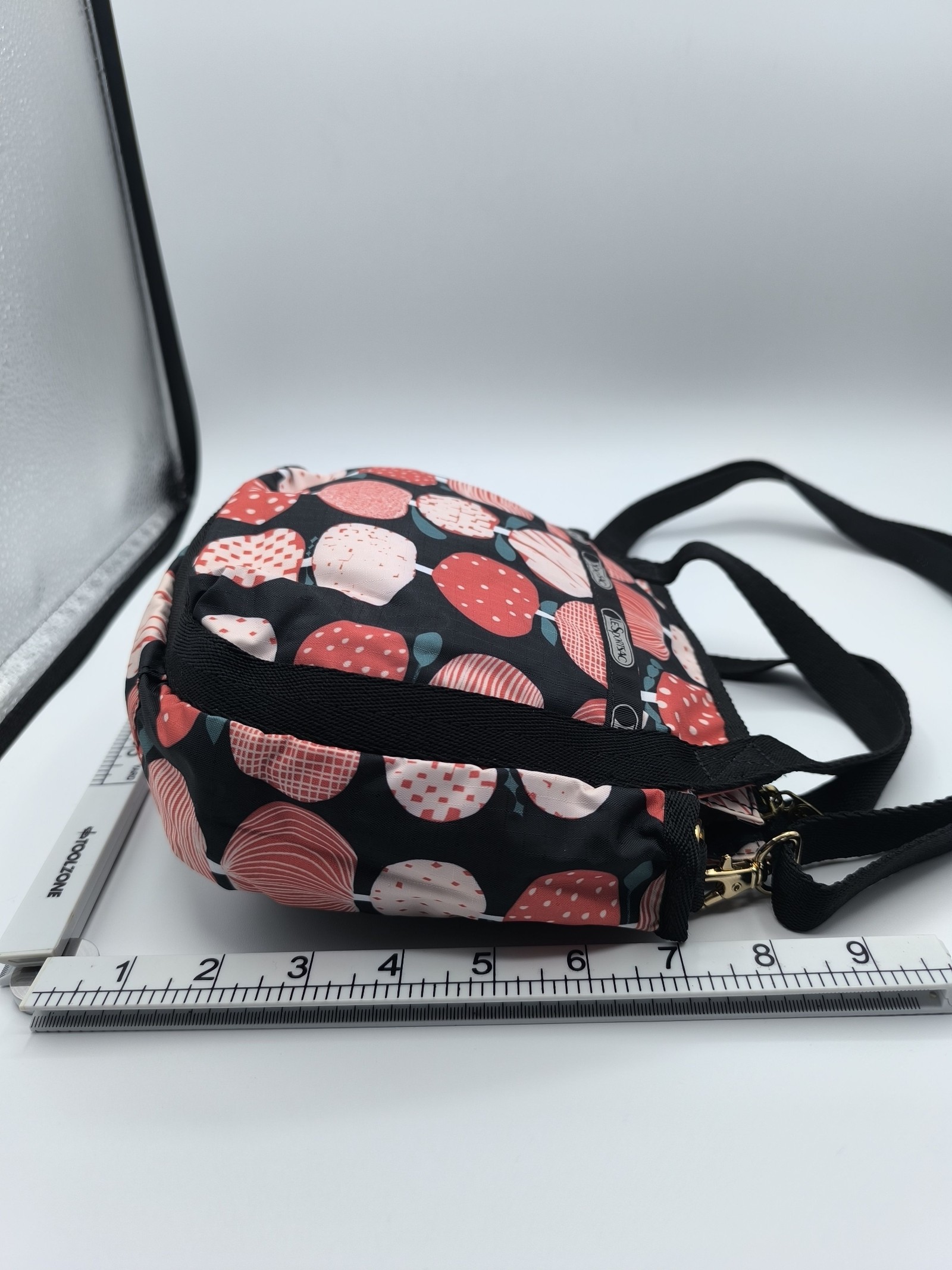 LeSportsac Black & Coral Printed Tote Bag Other image 5