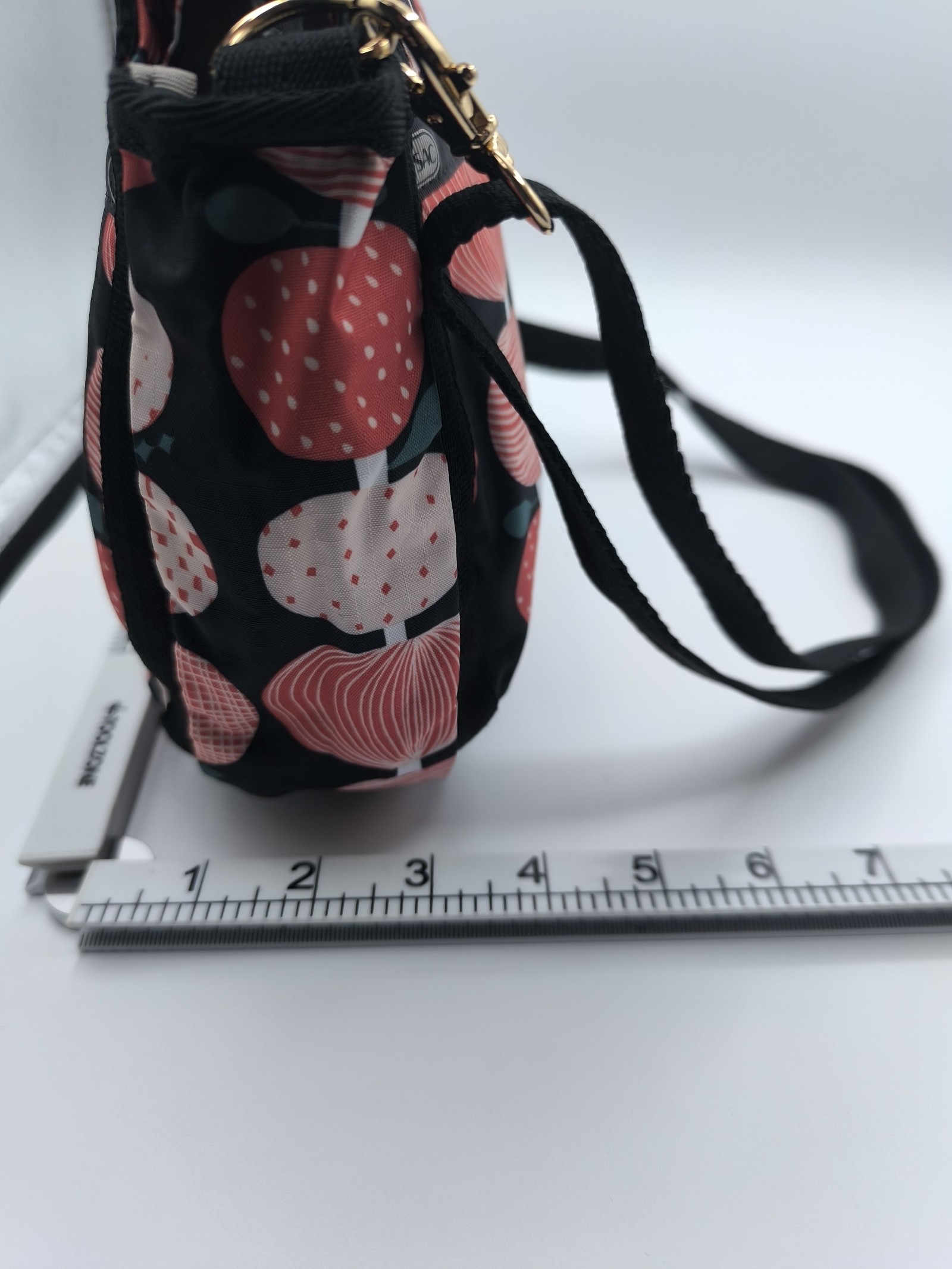 LeSportsac Black & Coral Printed Tote Bag Other image 6