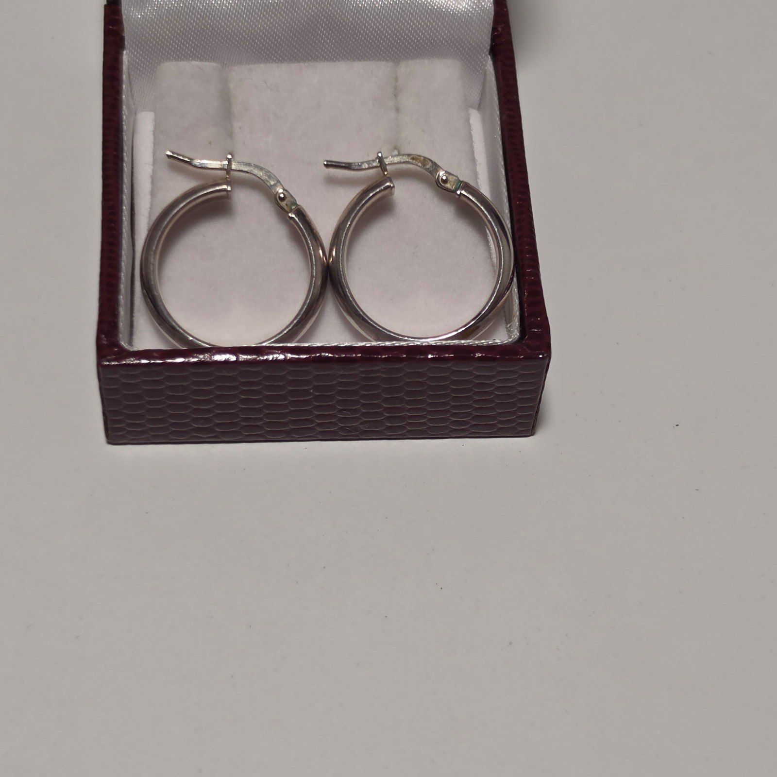 925 sterling Silver Hoop Earrings .b3 image 2