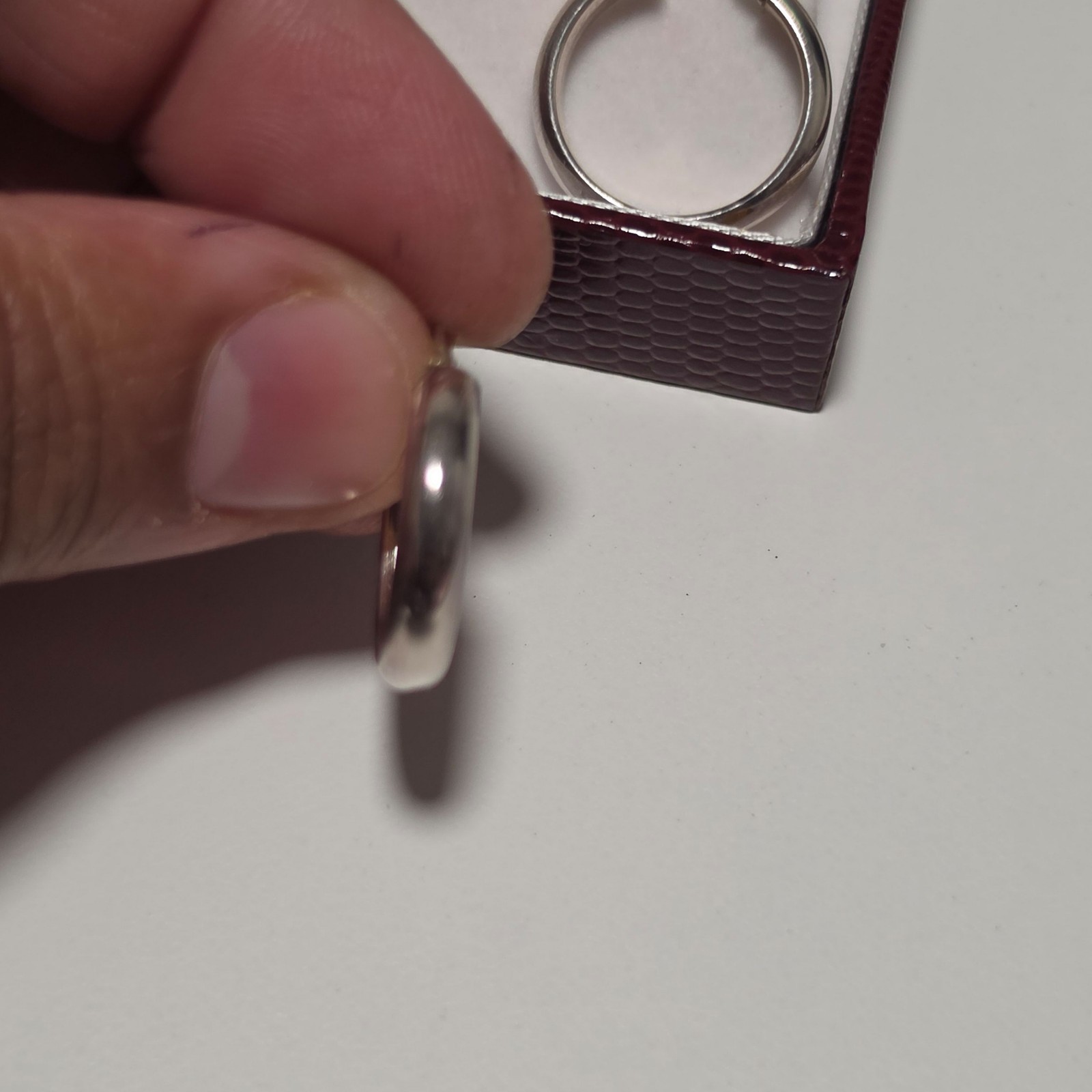 925 sterling Silver Hoop Earrings .b3 image 3