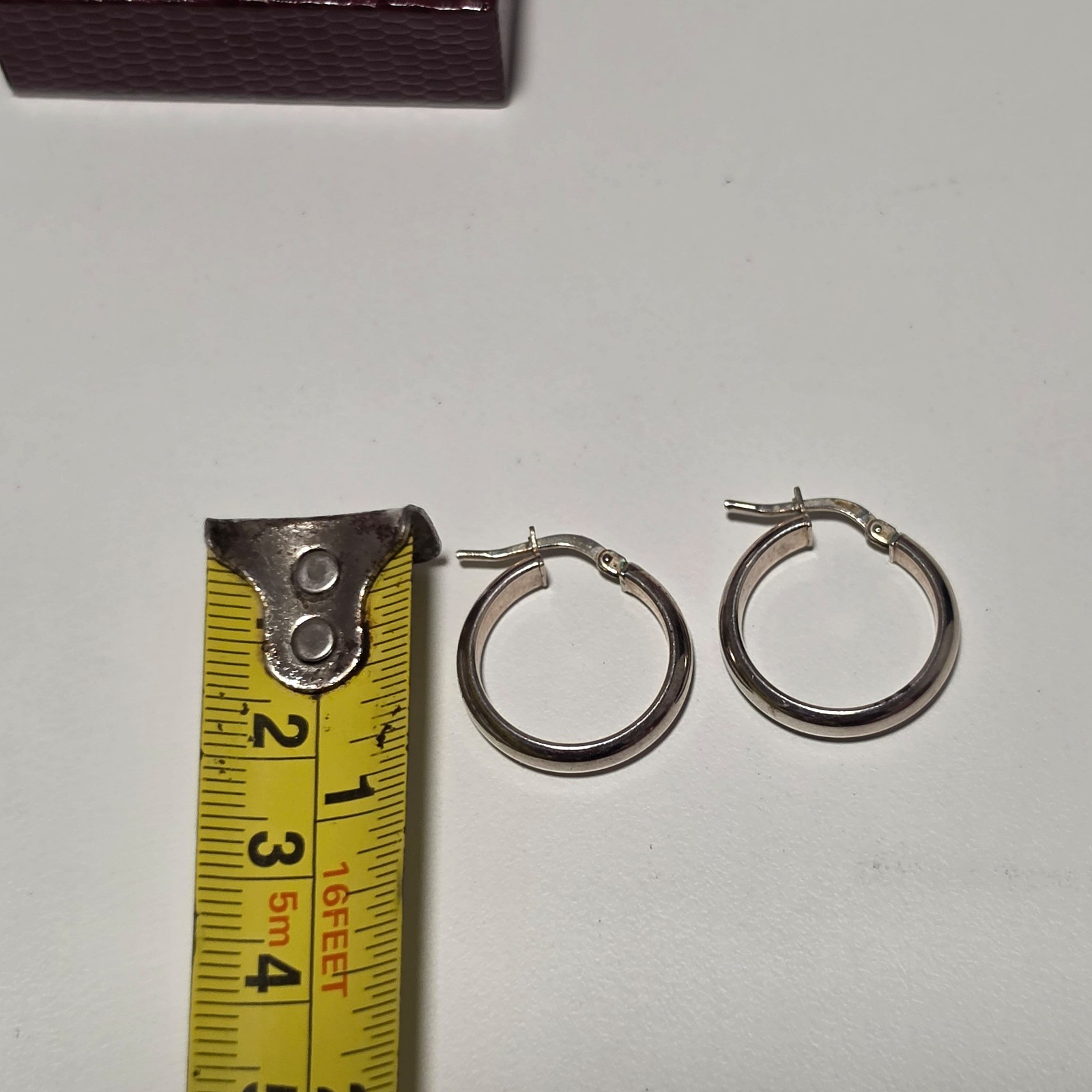 925 sterling Silver Hoop Earrings .b3 image 4