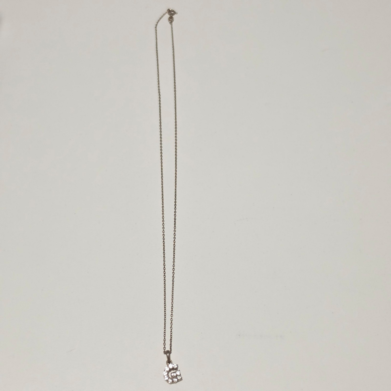 925 sterling Silver Crystal Pendant Necklace.b3