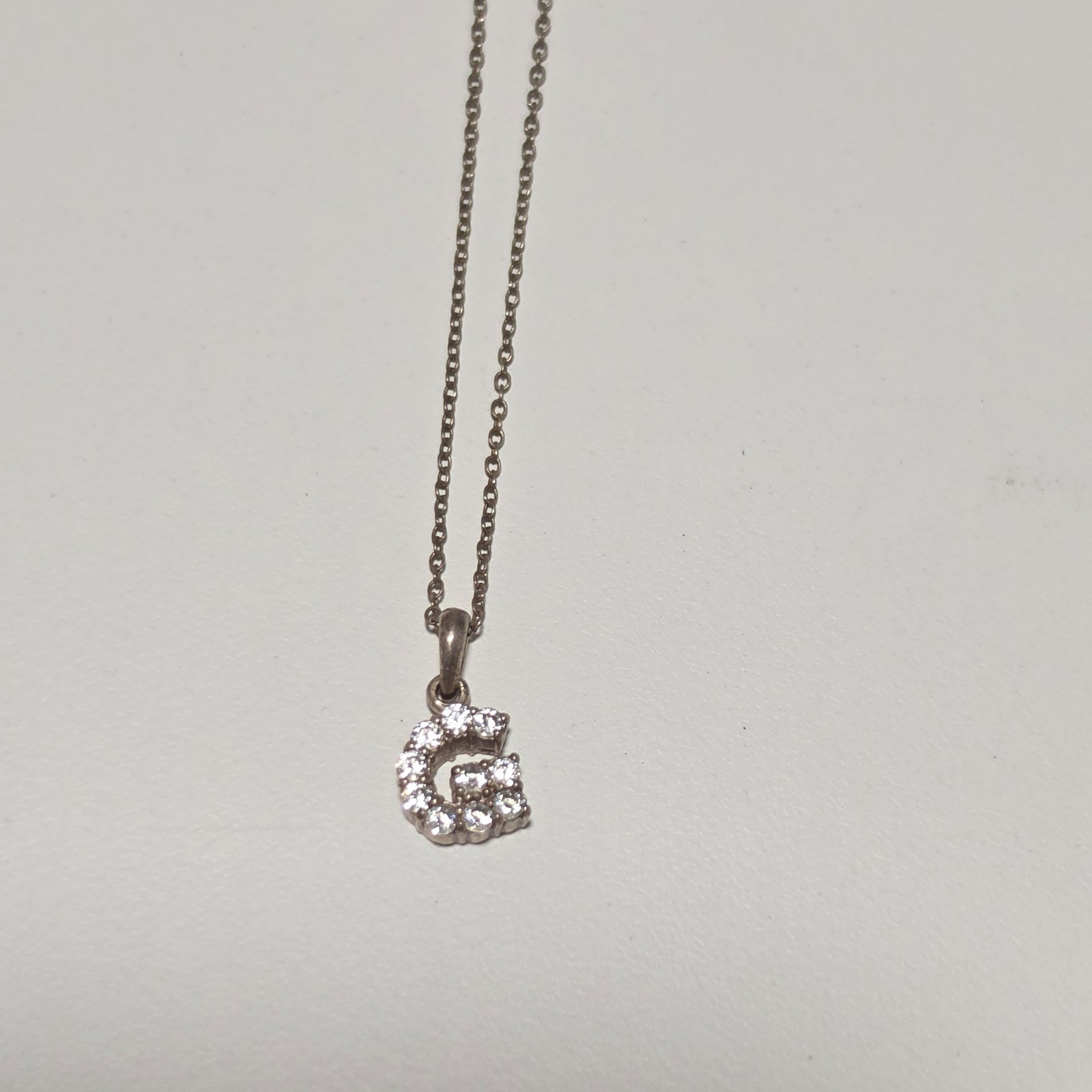 925 sterling Silver Crystal Pendant Necklace.b3 image 2