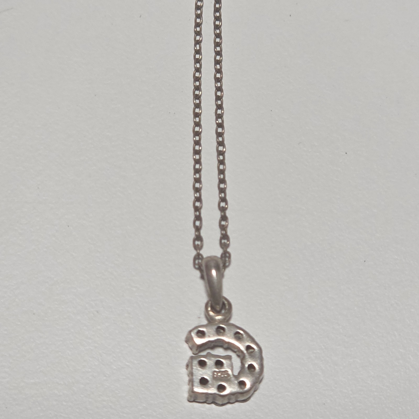 925 sterling Silver Crystal Pendant Necklace.b3 image 4
