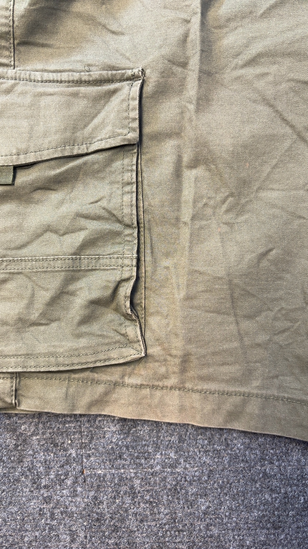 Primark Khaki Cargo Shorts XL Elastic Waistband Lightweight image 4