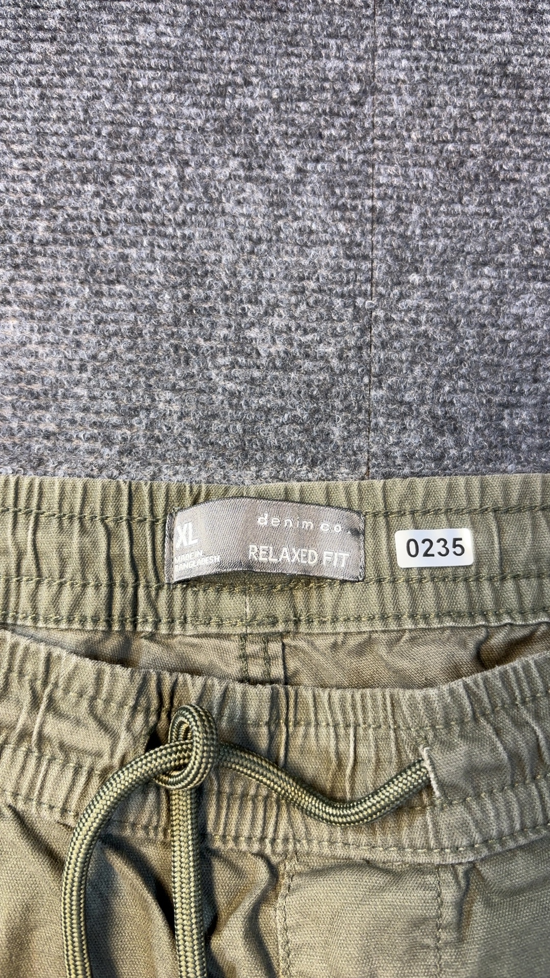 Primark Khaki Cargo Shorts XL Elastic Waistband Lightweight image 7