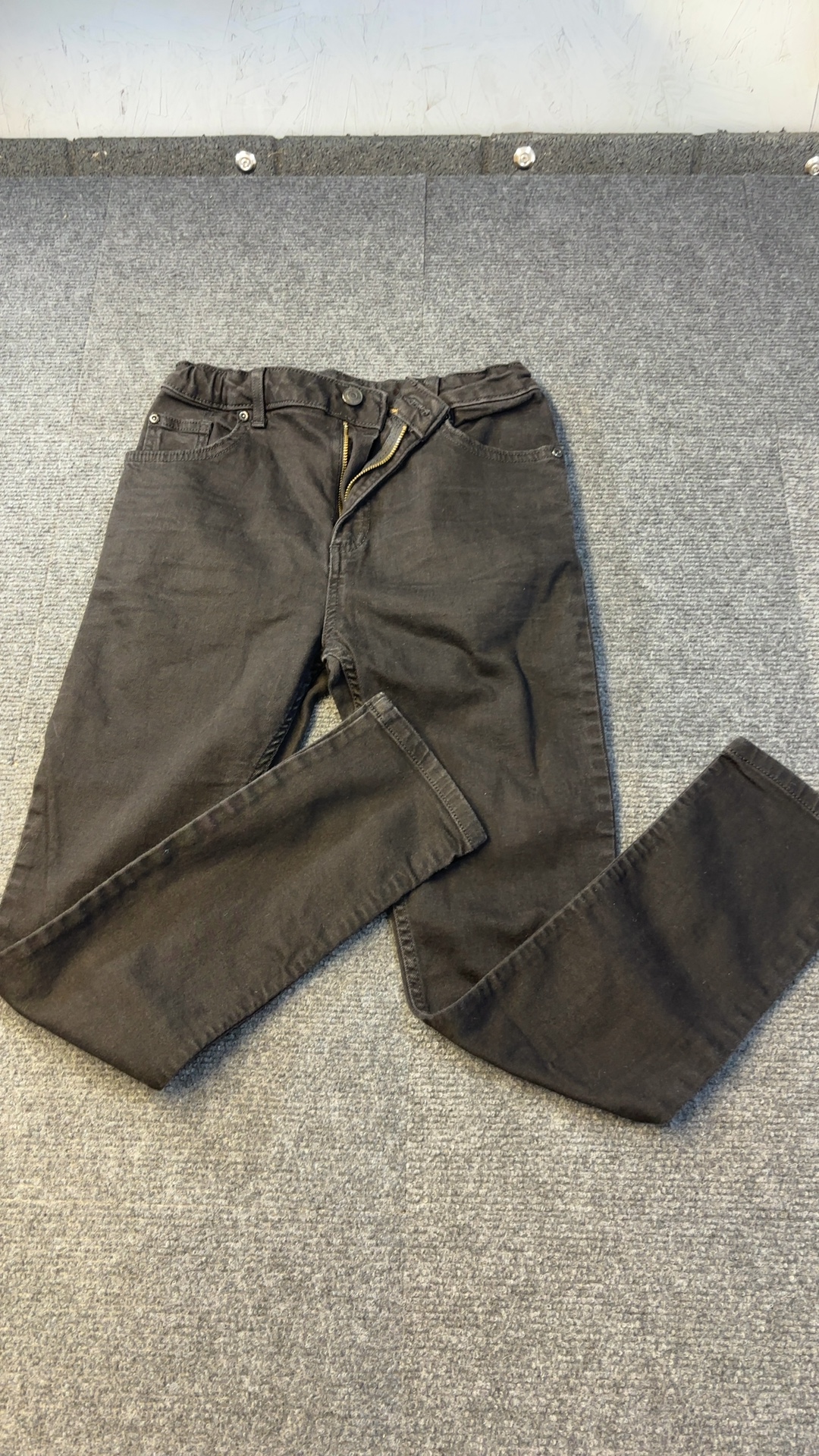 River Island Black Denim Skinny Jeans UK 12 Kids